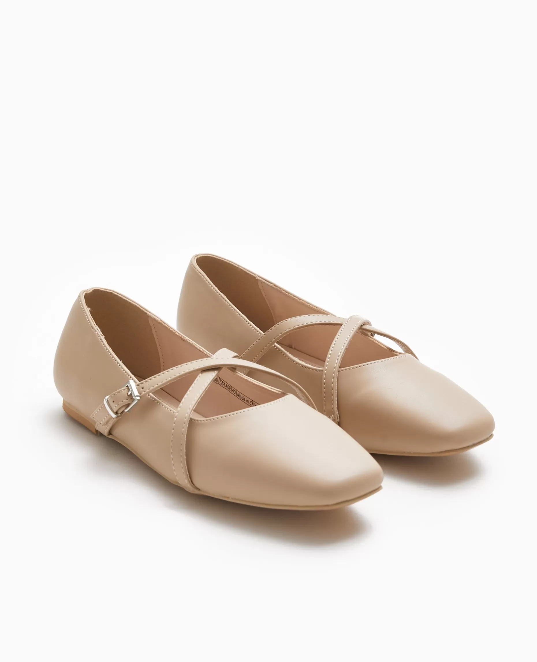 Clearance Pimkie Ballerines Avec Brides Croisées - taupe