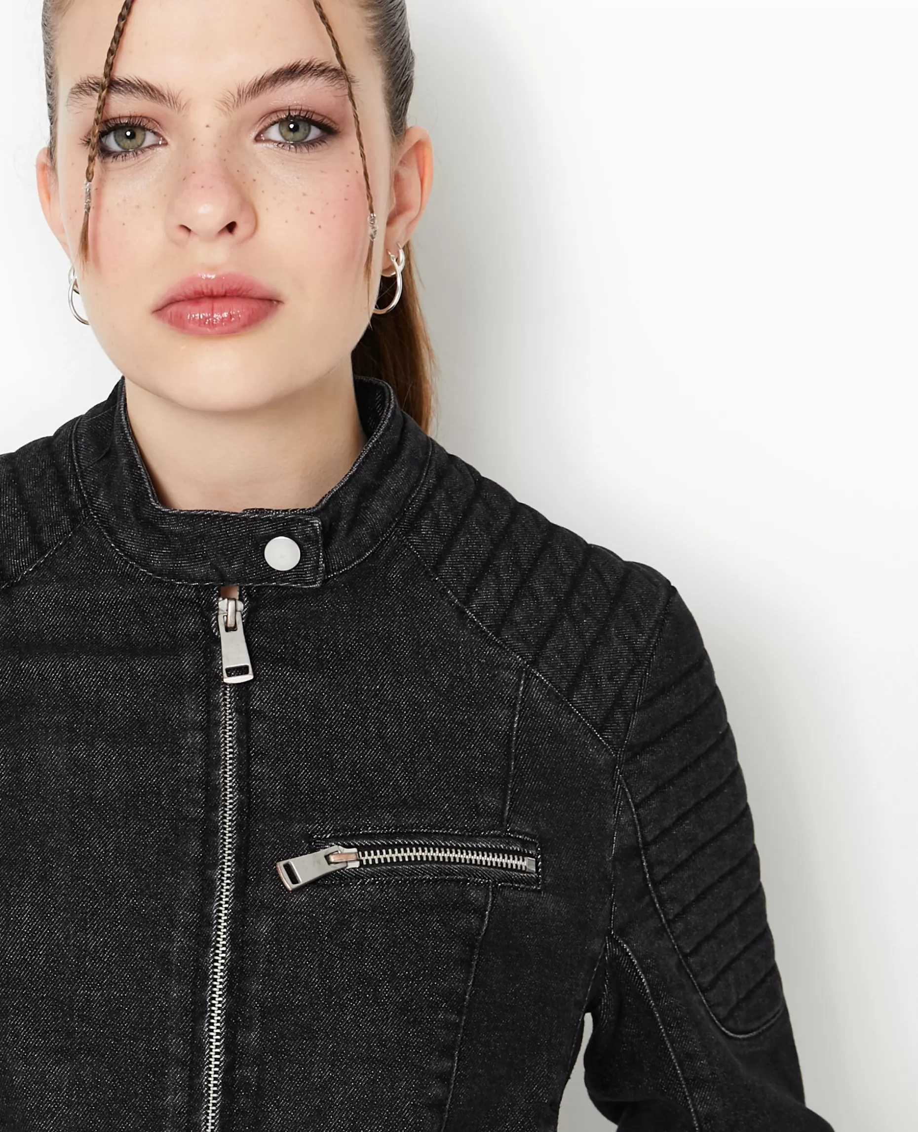 Cheap Pimkie Blouson Biker En Jean - noir