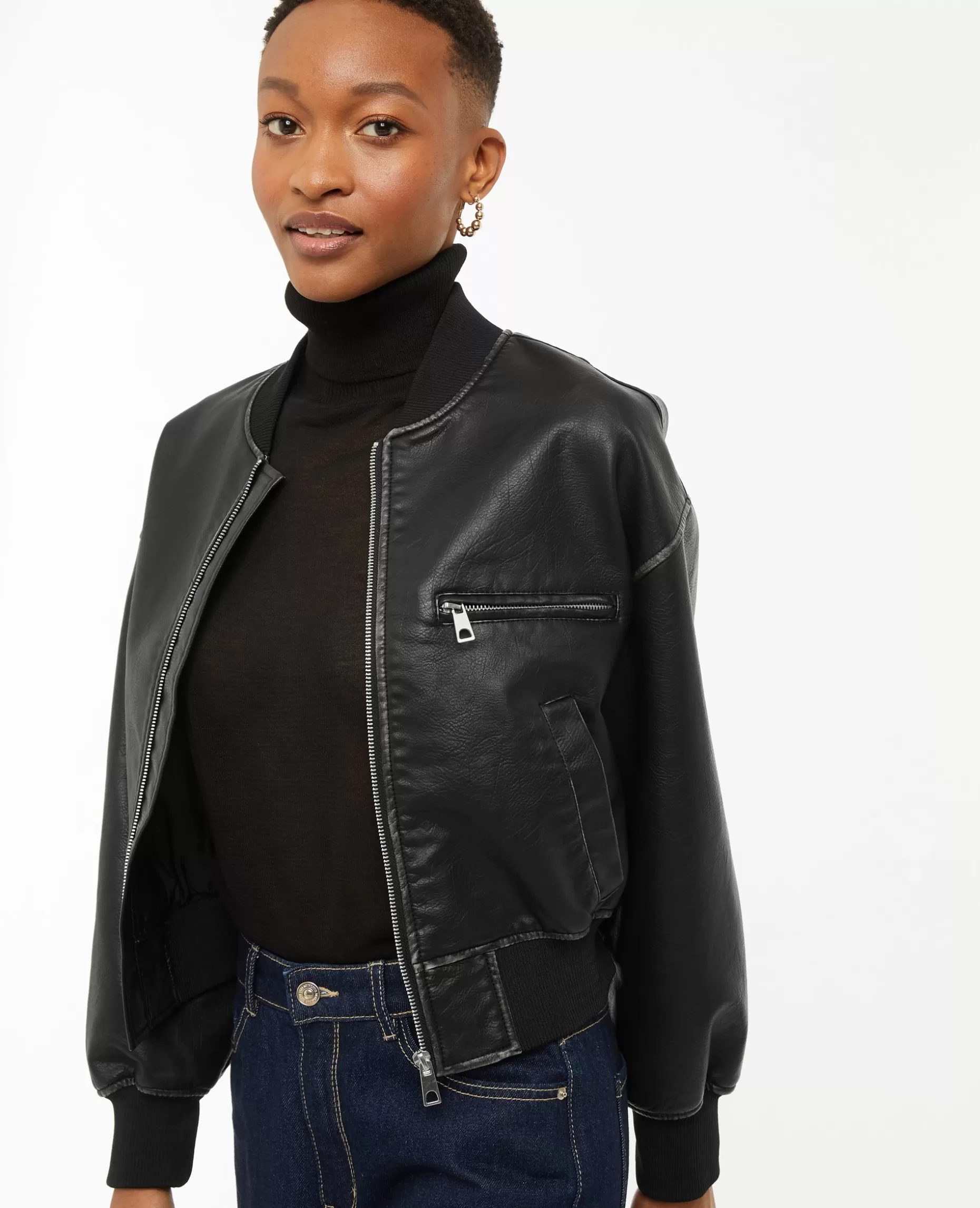 Cheap Pimkie Bomber En Simili - noir