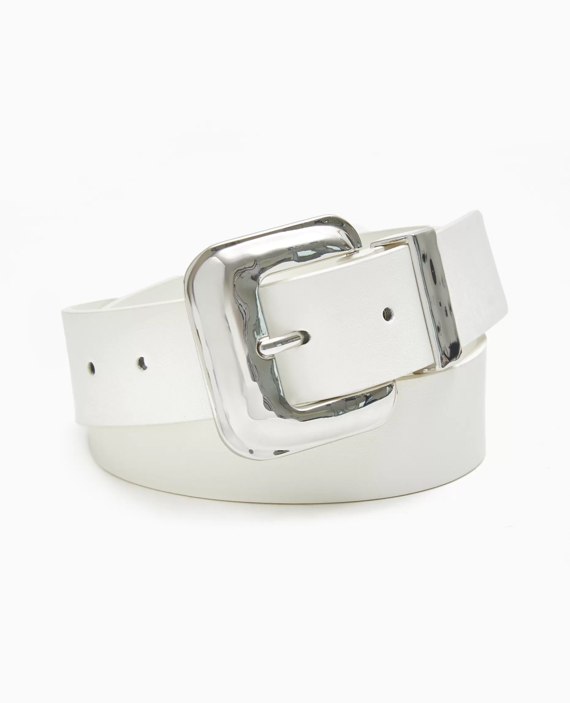 Cheap Pimkie Ceinture Avec Boucle Carrée - blanc