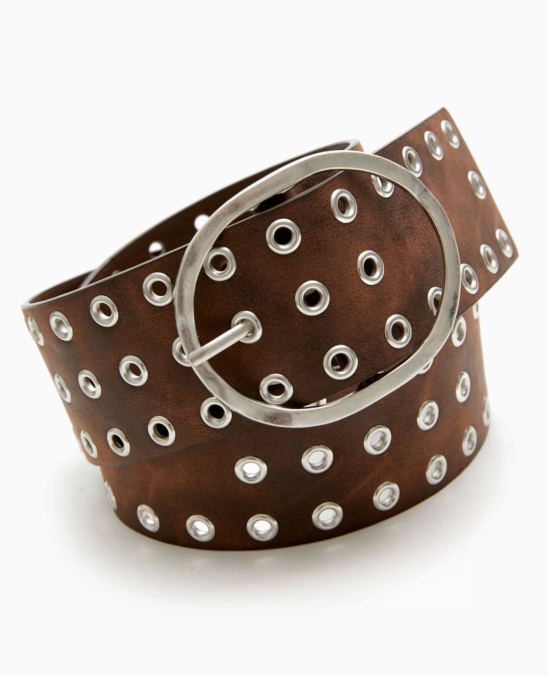 Fashion Pimkie Ceinture Avec œillets Métalliques - marron