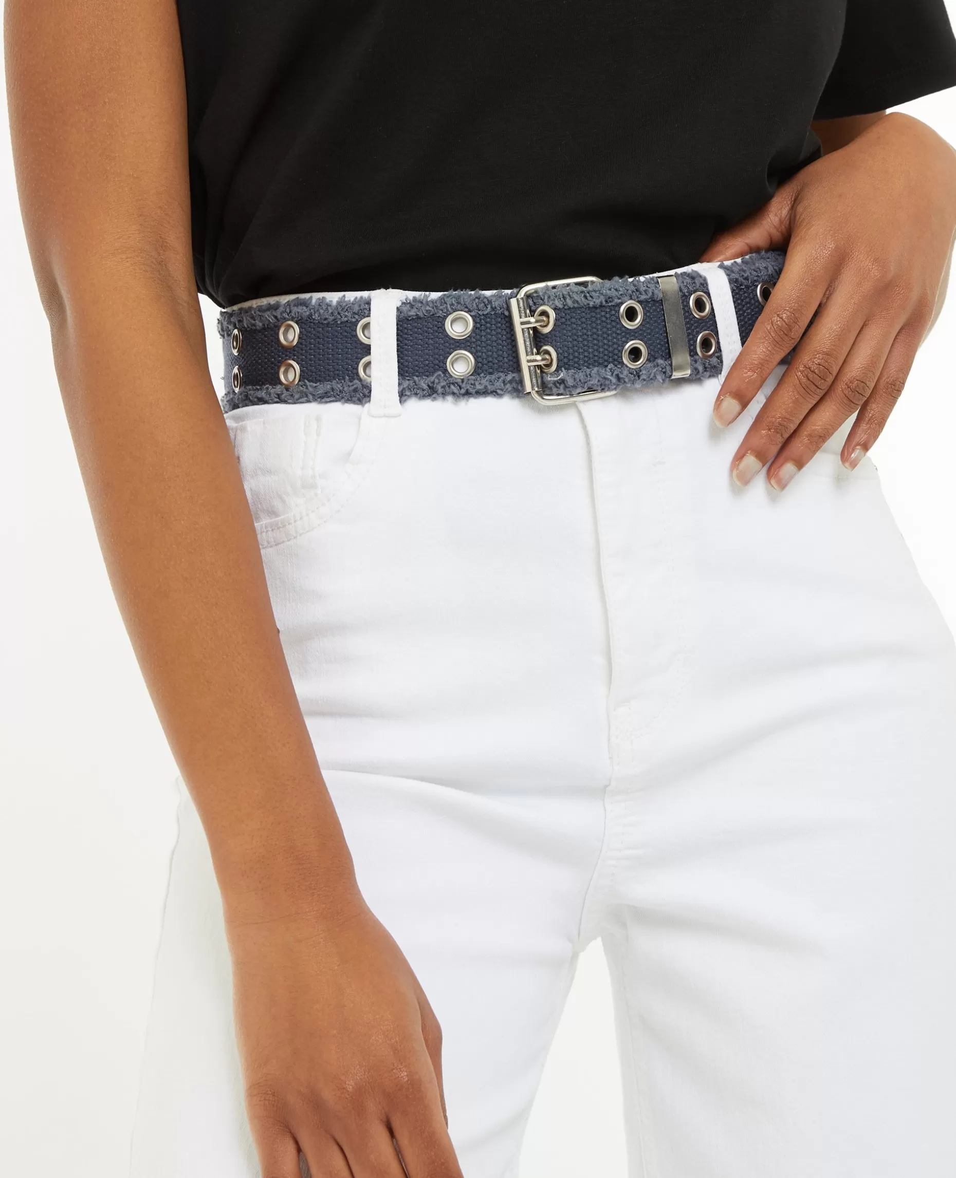 Hot Pimkie Ceinture Effet Jean Avec œillets - bleu clair