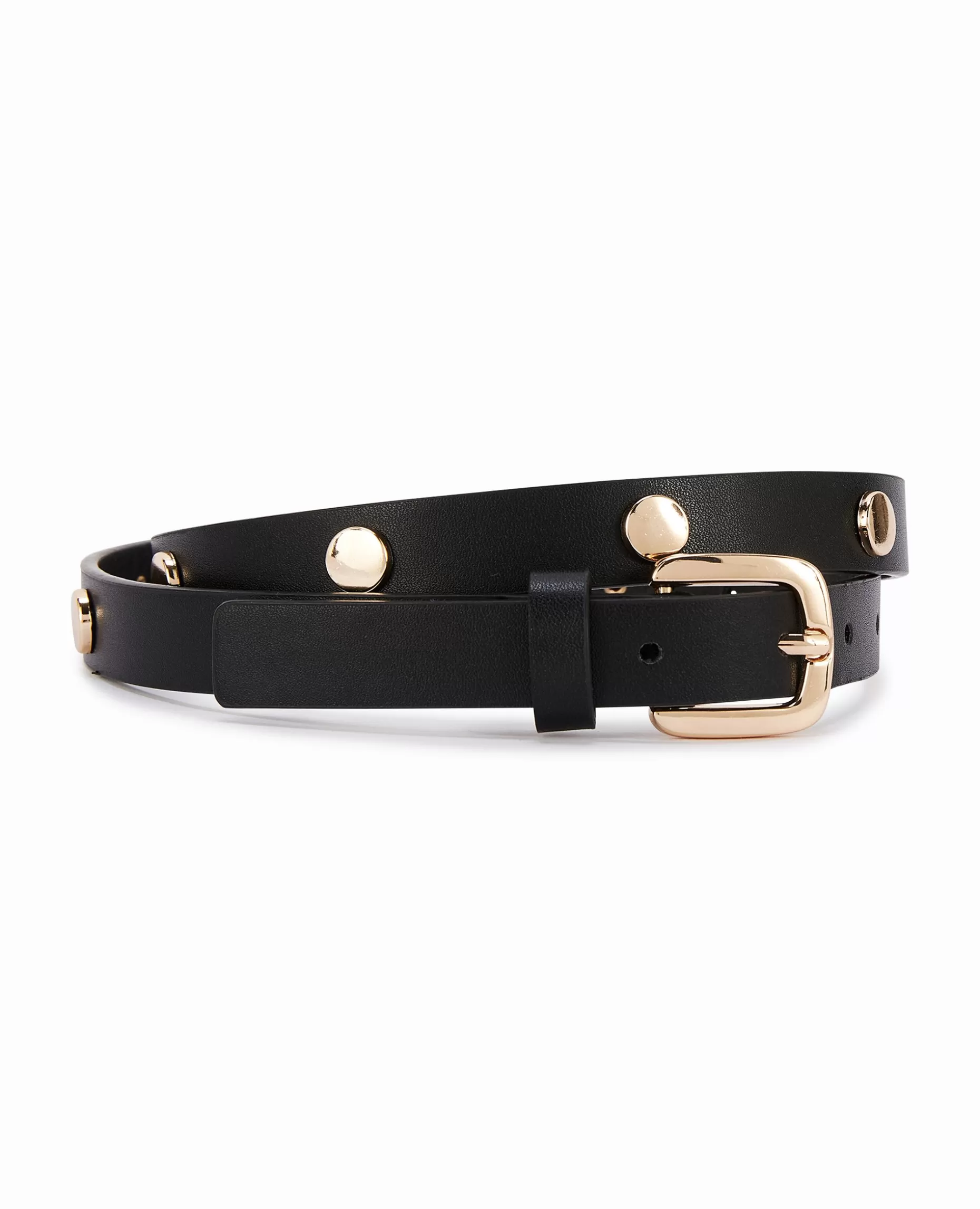 Cheap Pimkie Ceinture Fine Avec Clous Dorés - noir