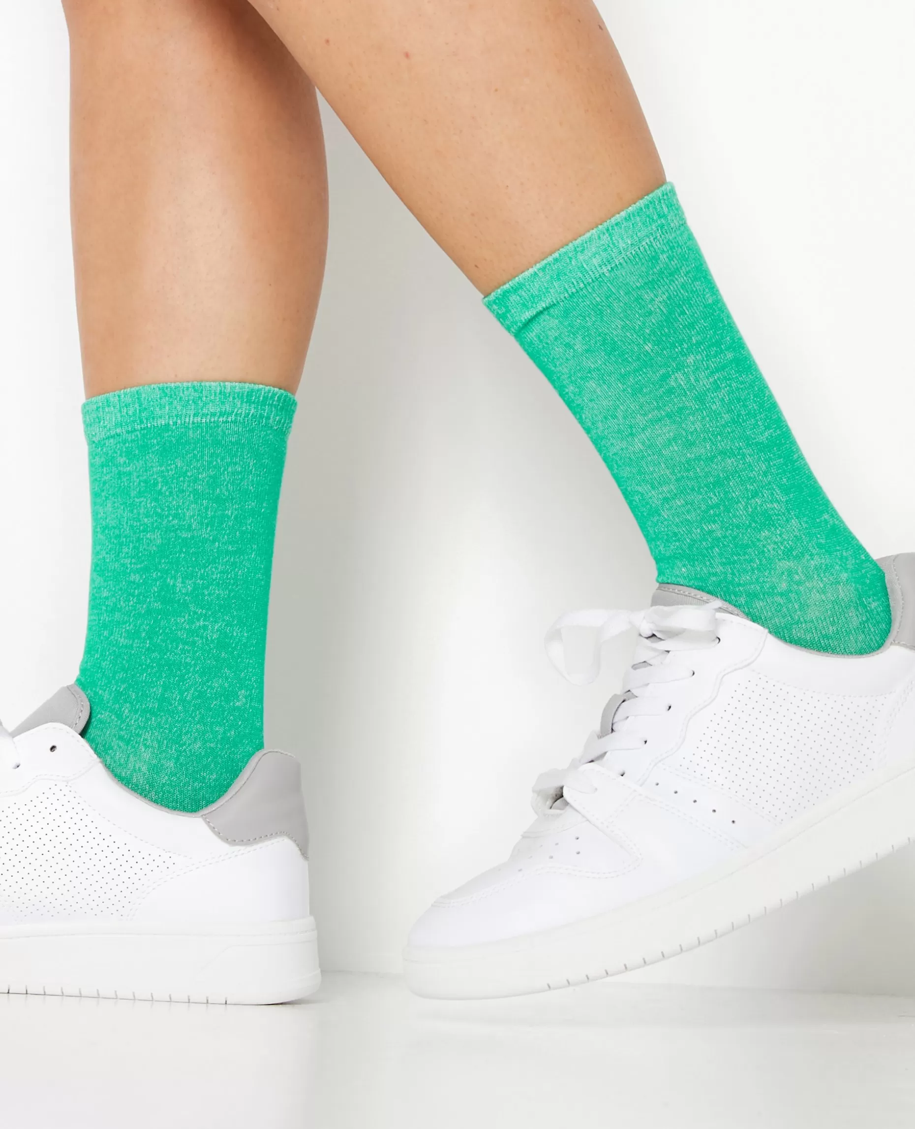 Hot Pimkie Chaussettes En Maille Chinée - vert clair