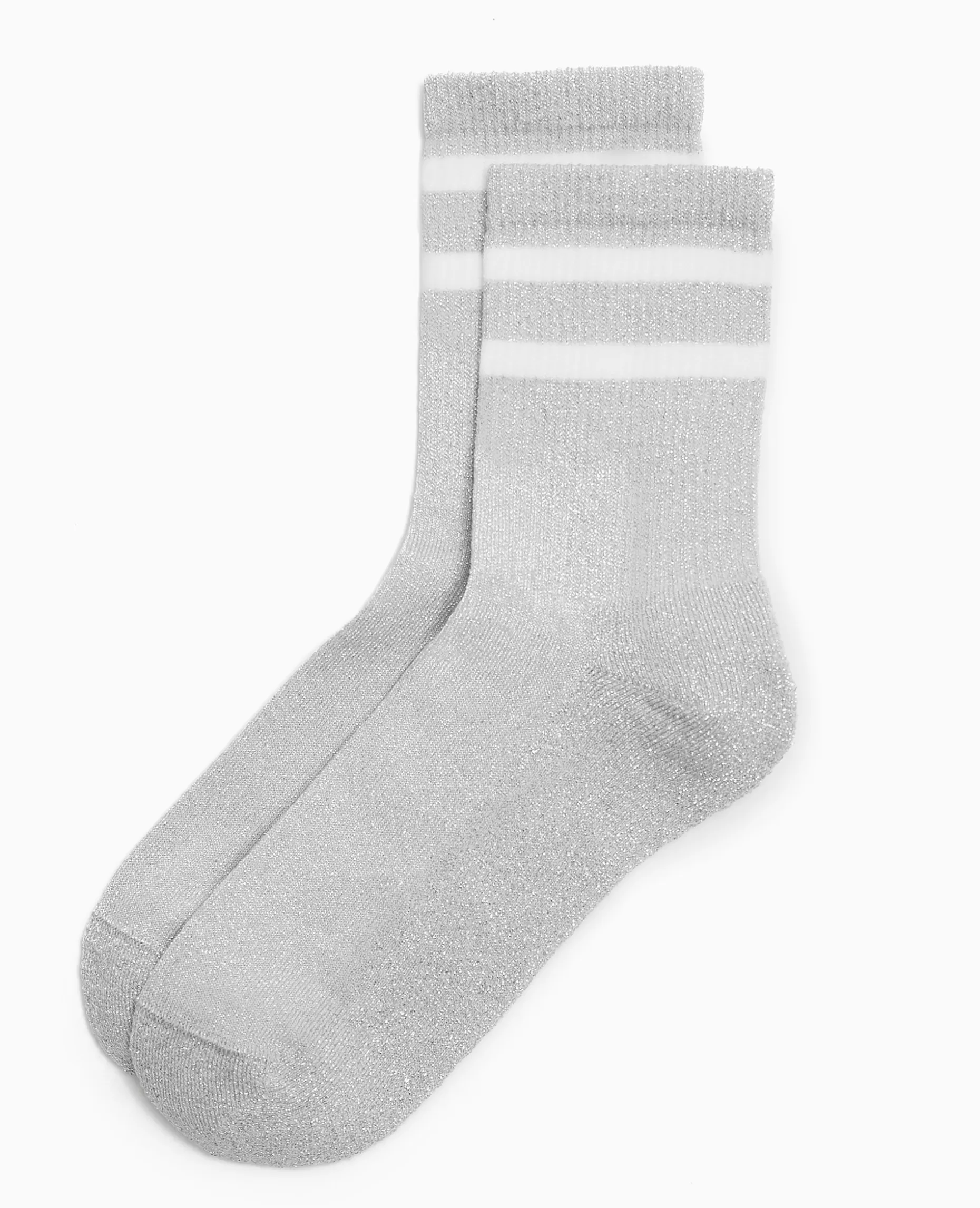 Shop Pimkie Chaussettes Sport Avec Lurex - argenté