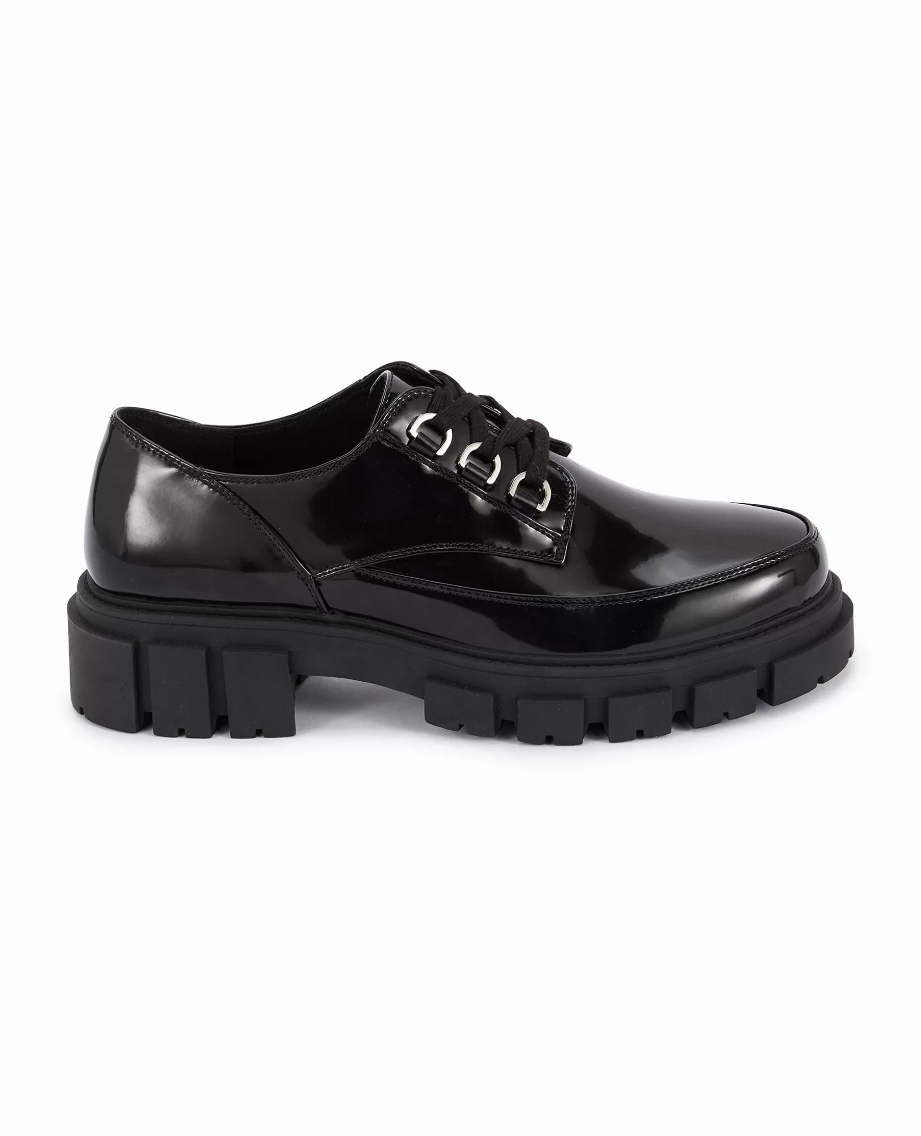 Outlet Pimkie Derbies Vernis Avec Semelles Chunky - noir