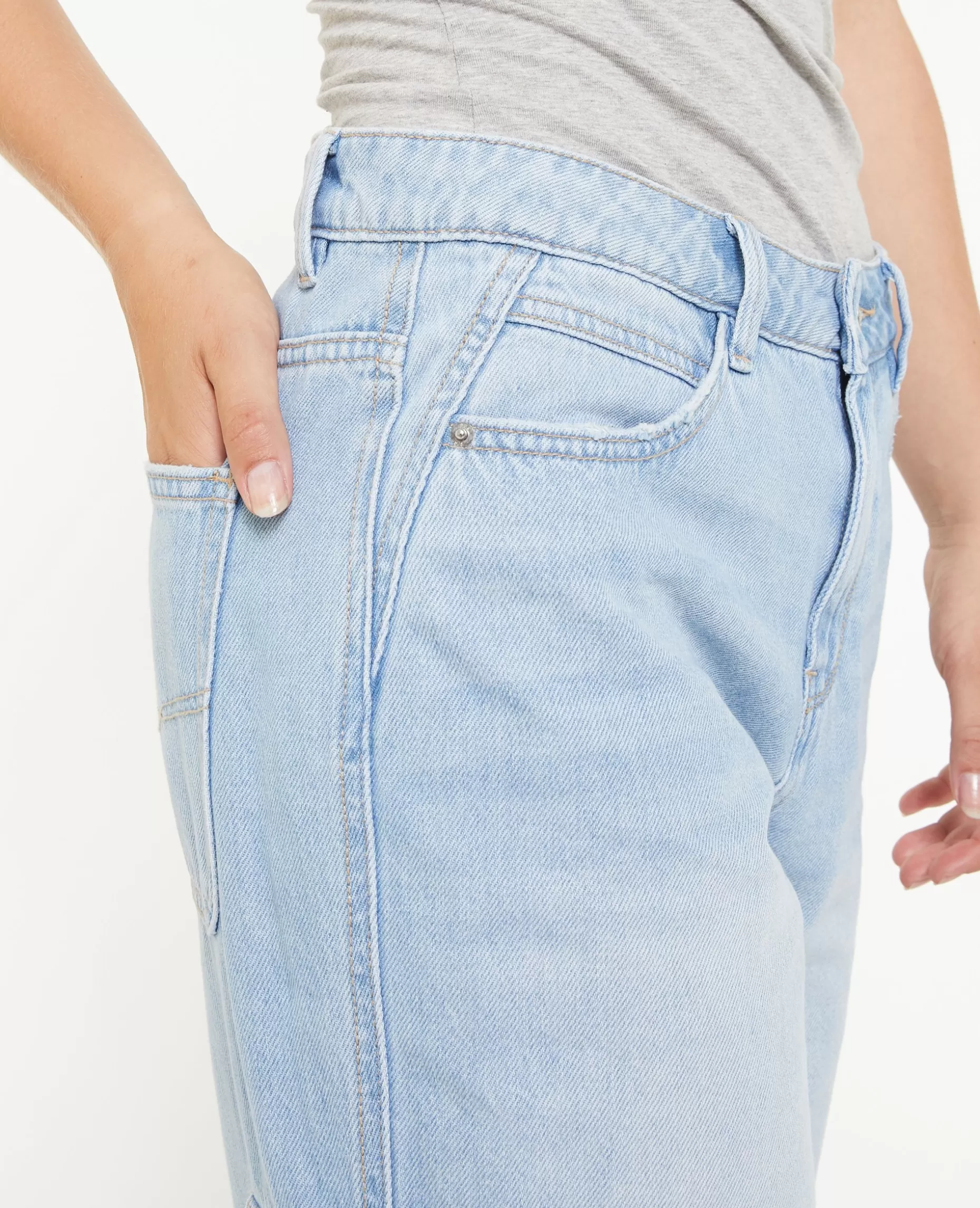 Clearance Pimkie Jean Cargo Large - bleu