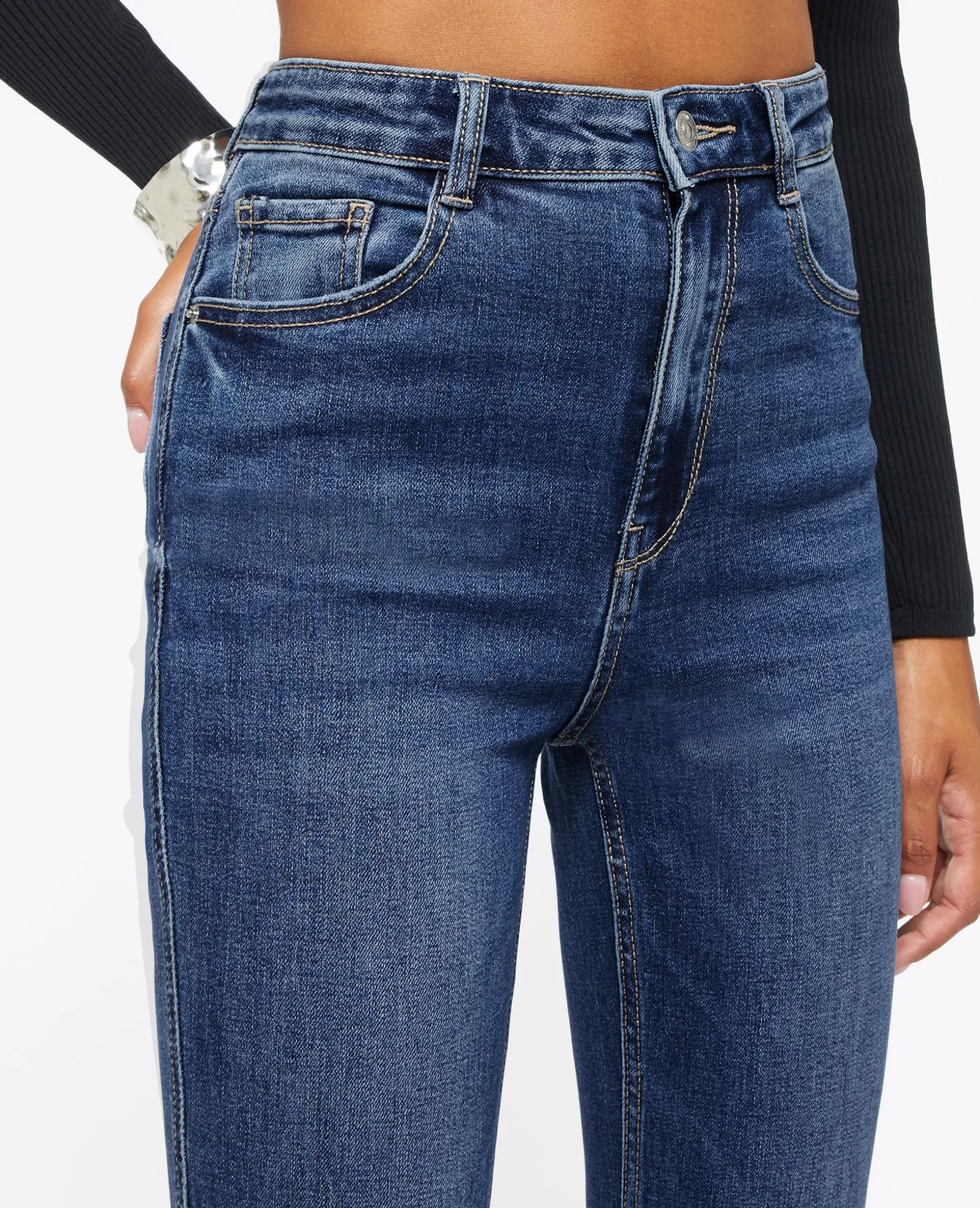 Store Pimkie Jean Flare Taille Haute - bleu foncé