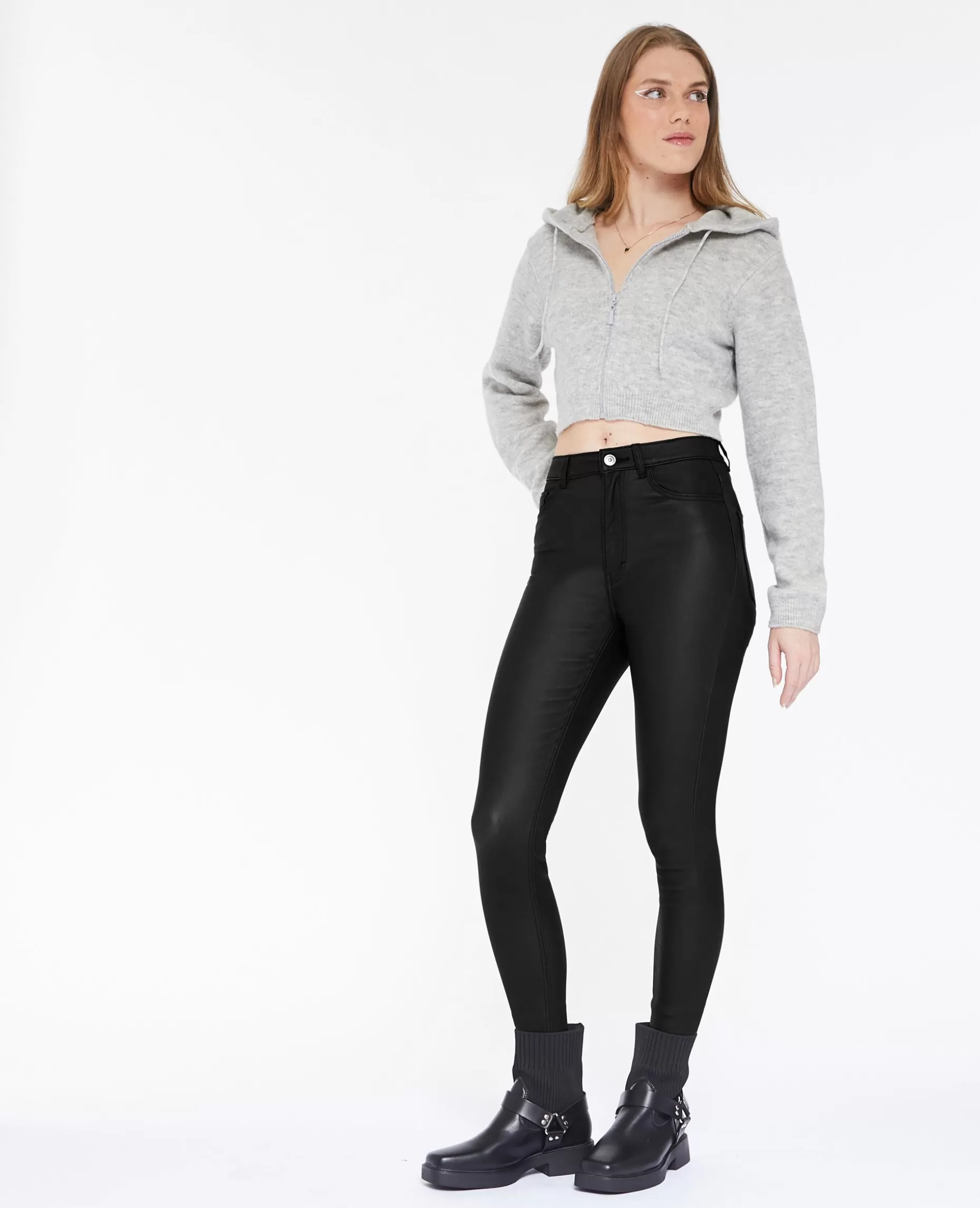 Cheap Pimkie Jean Skinny Enduit Effet Cuir - noir