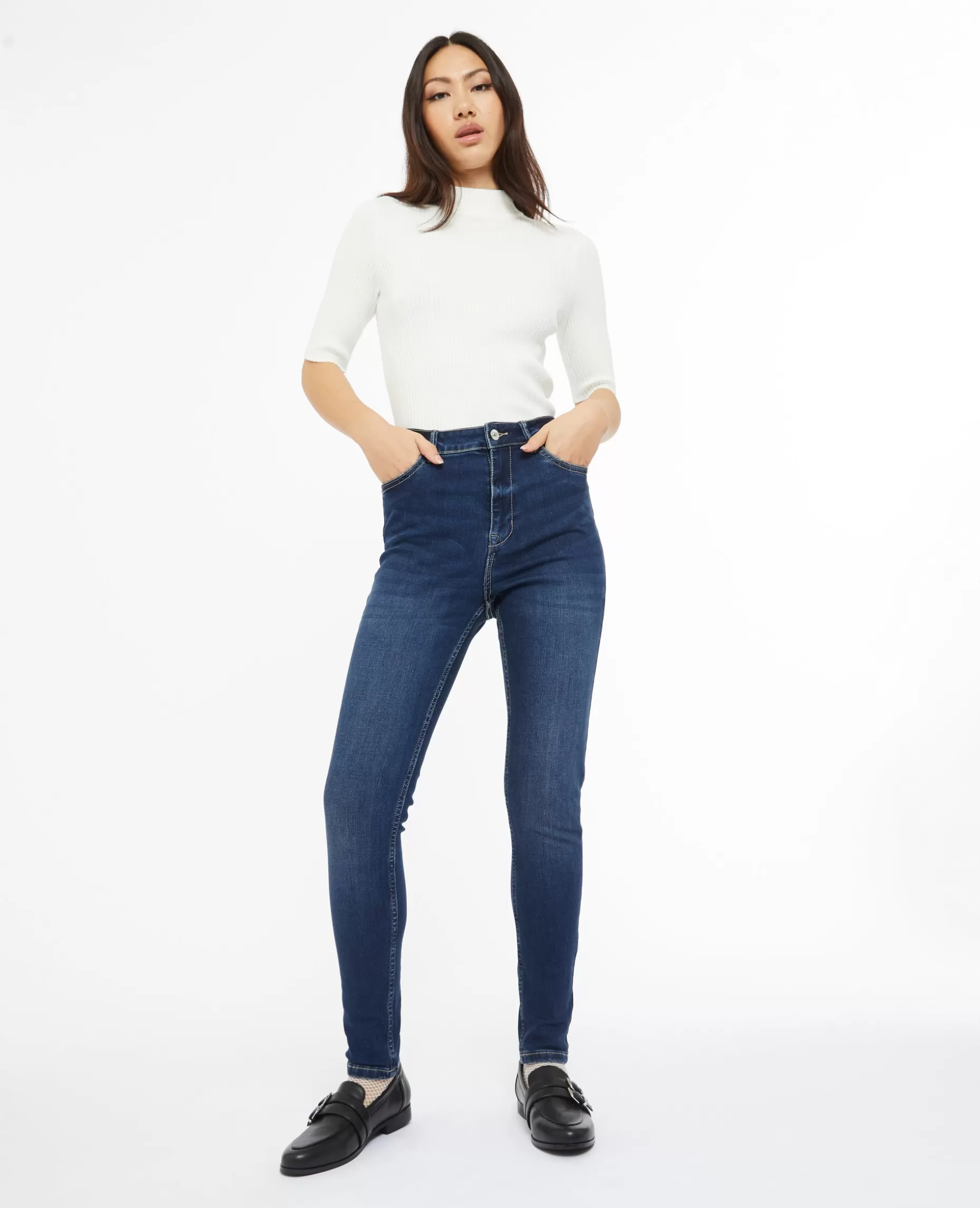 Hot Pimkie Jean Skinny Push Up Taille Regular - bleu