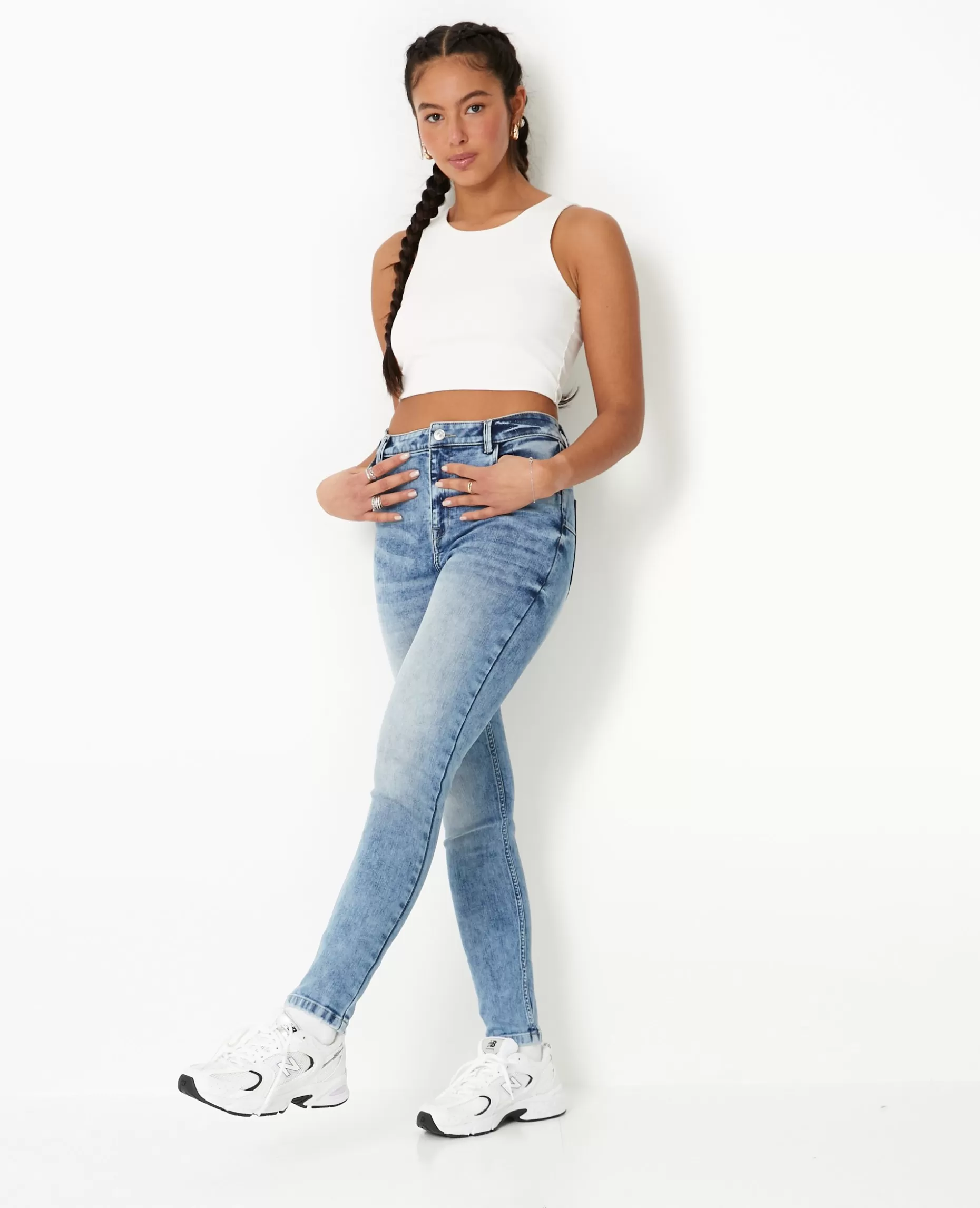 Clearance Pimkie Jean Skinny Push Up Taille Regular - bleu