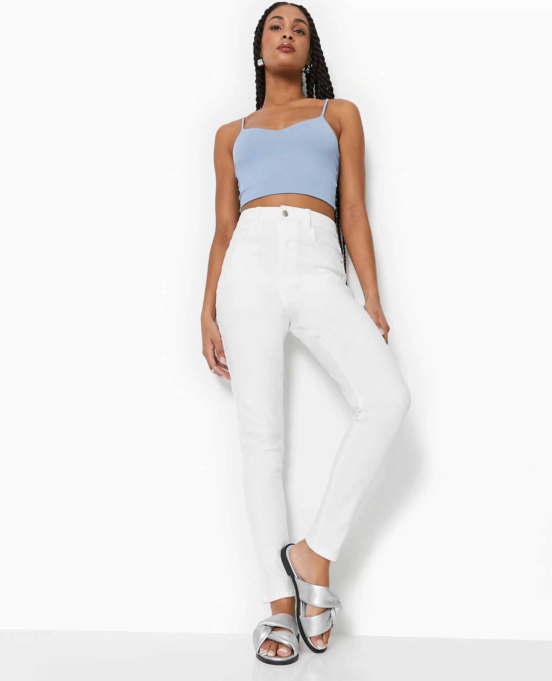 Outlet Pimkie Jean Skinny Taille Haute - blanc