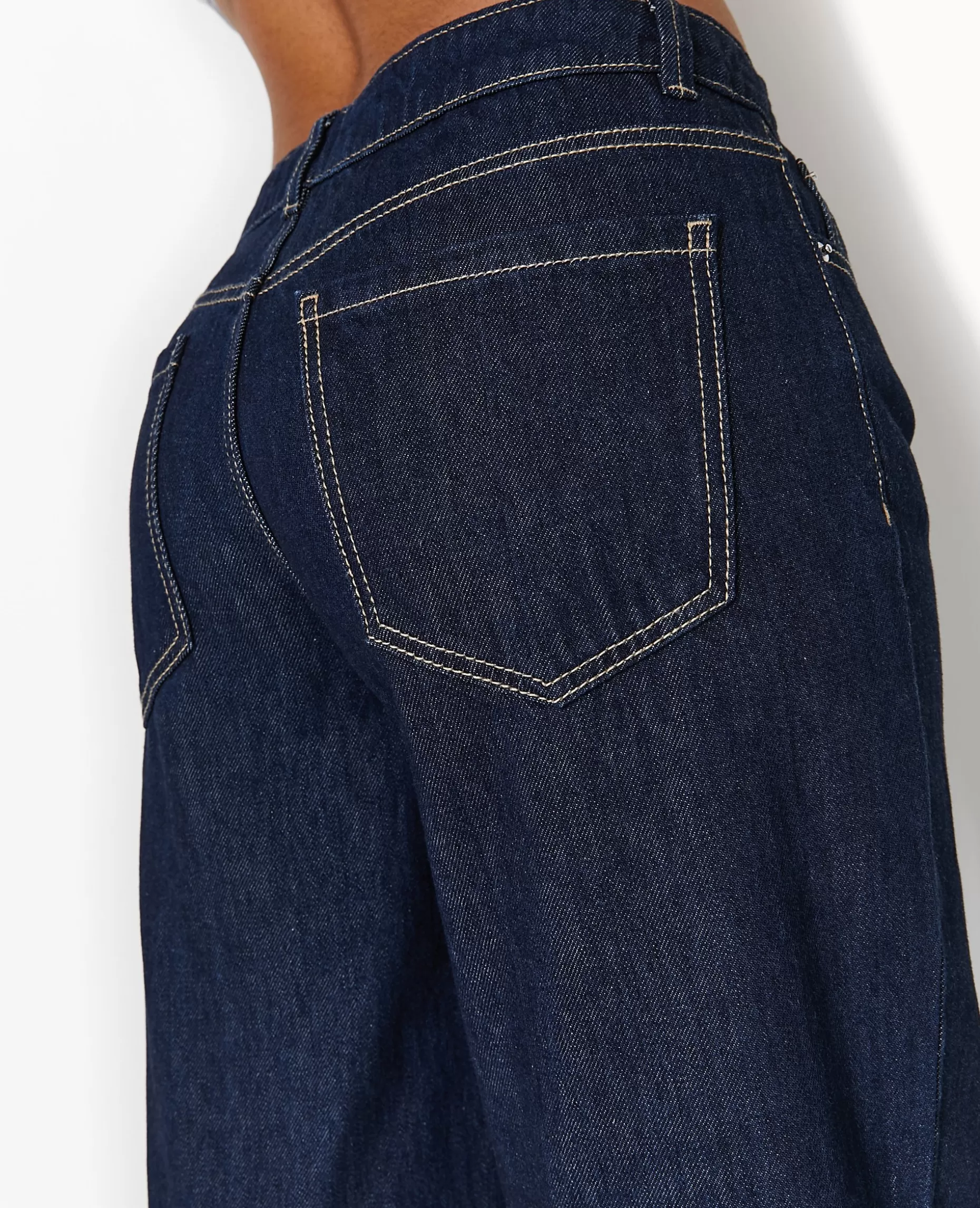 Best Sale Pimkie Jean Wide Taille Basse - bleu