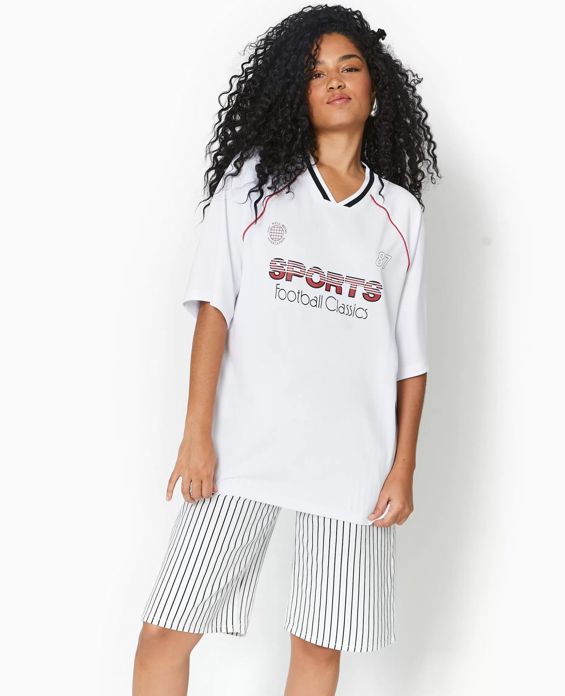 Best Pimkie Maillot De Foot Oversize - blanc