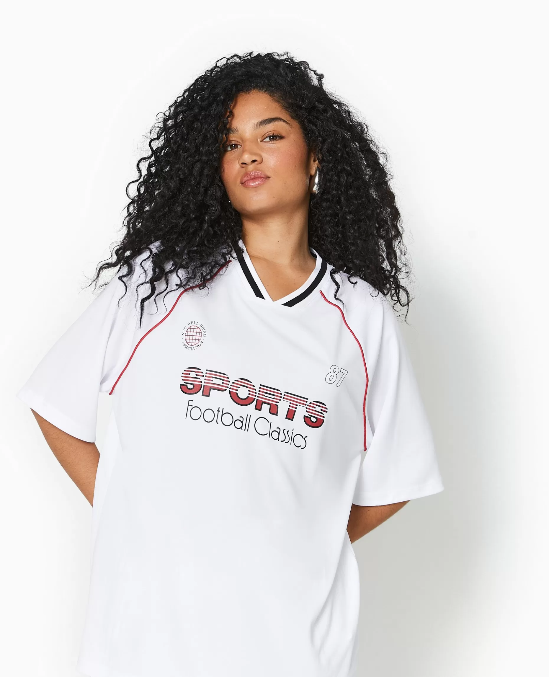 Best Pimkie Maillot De Foot Oversize - blanc