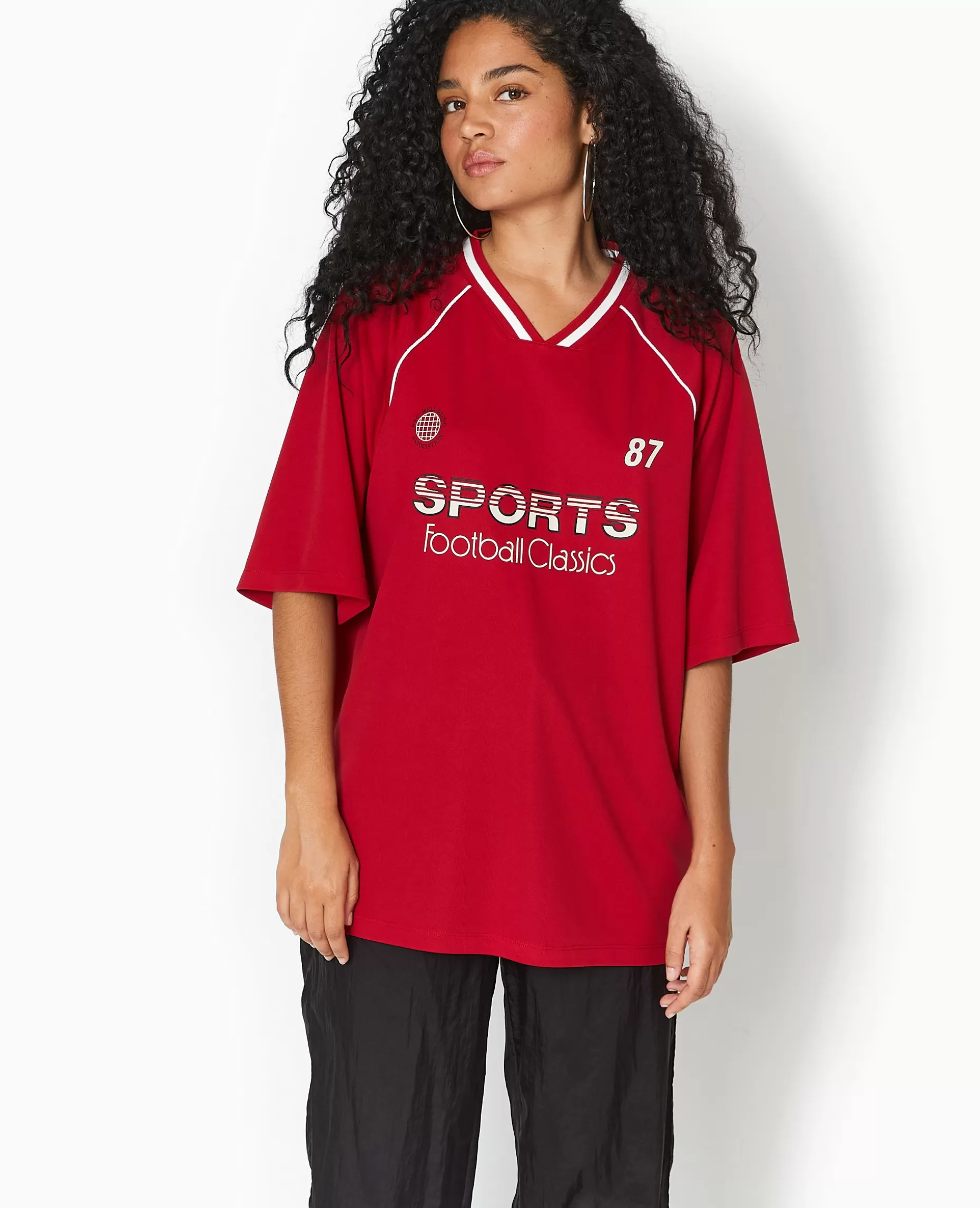 Cheap Pimkie Maillot De Foot Oversize - rouge