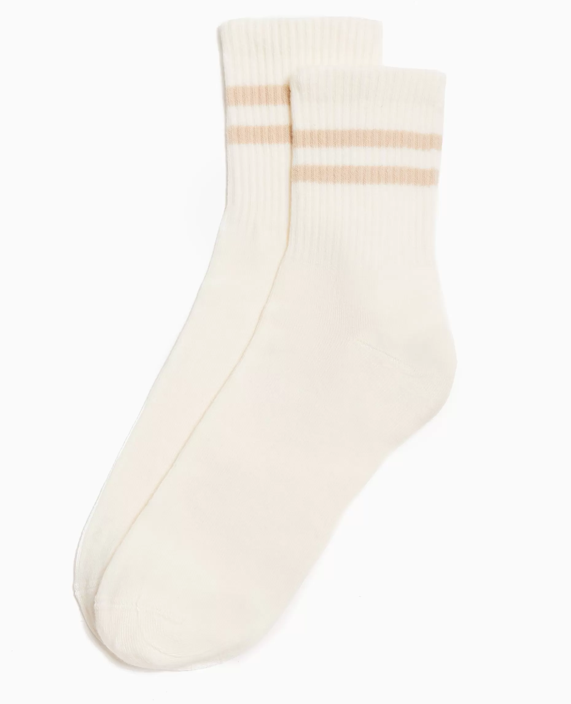 Store Pimkie Paire De Chaussettes Avec Bandes - blanc