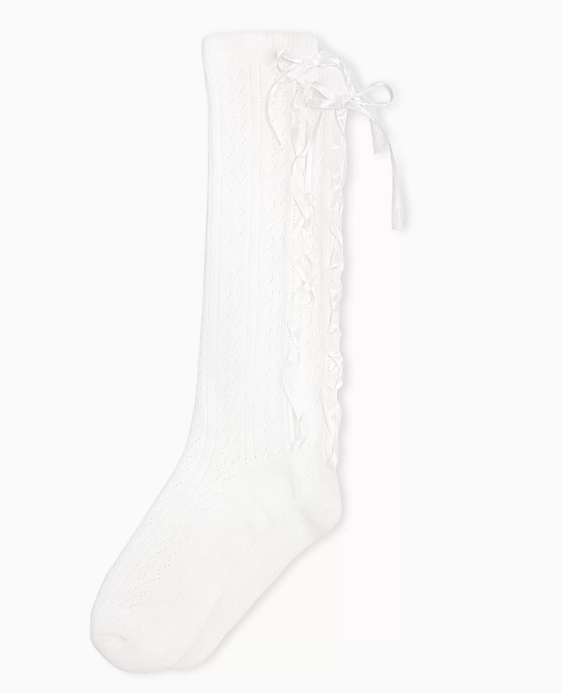 Clearance Pimkie Paire De Chaussettes Avec Rubans Satinés - écru