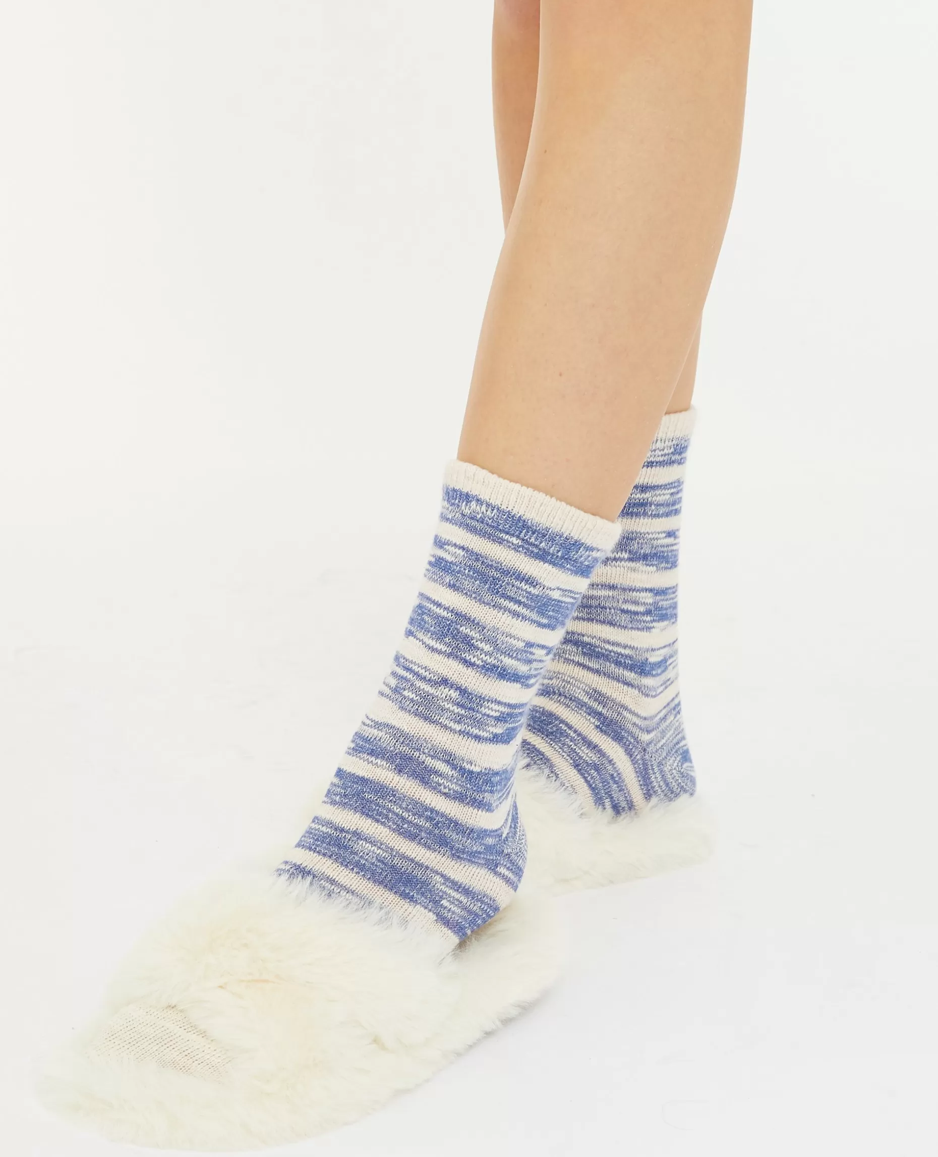 Flash Sale Pimkie Paire De Chaussettes Bicolores Effet Rayé - bleu foncé