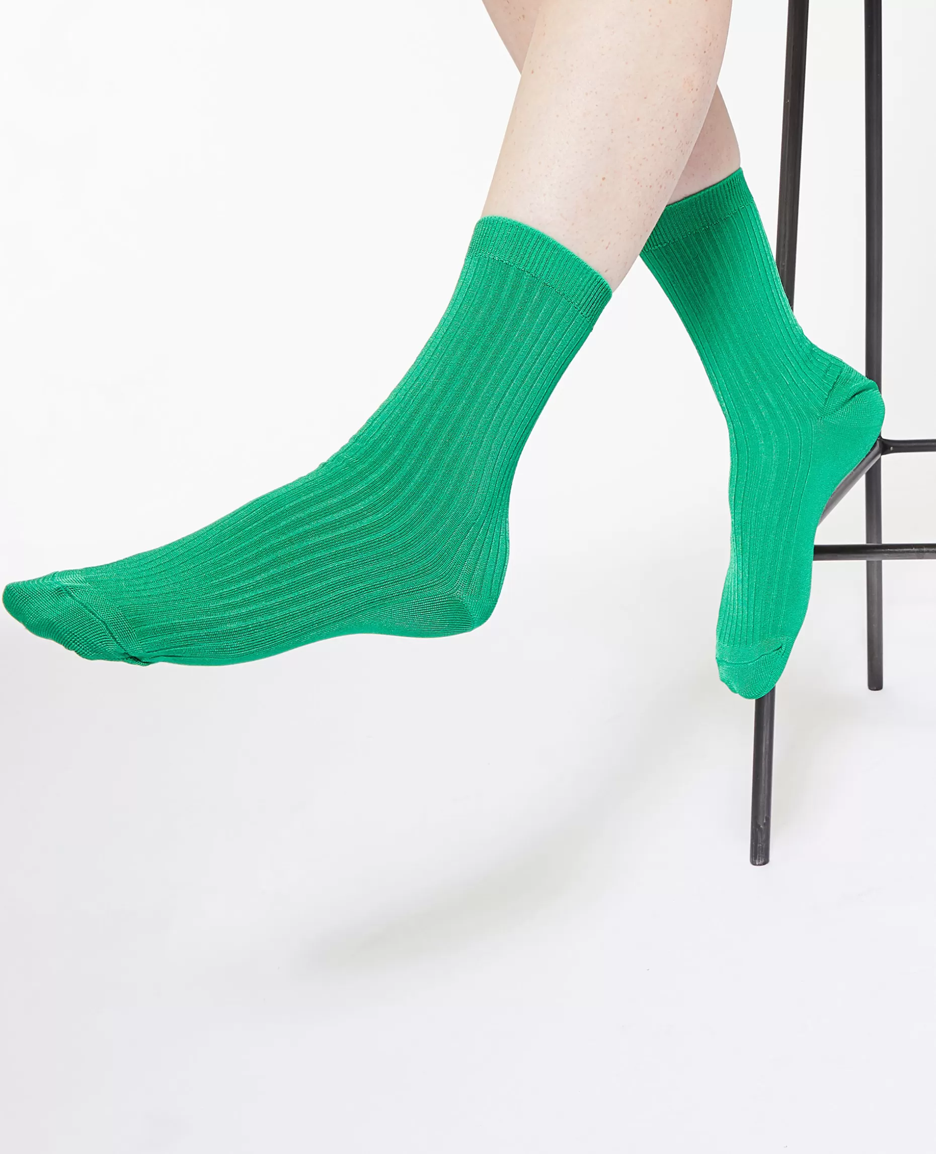 Hot Pimkie Paire De Chaussettes En Maille Brillante - vert