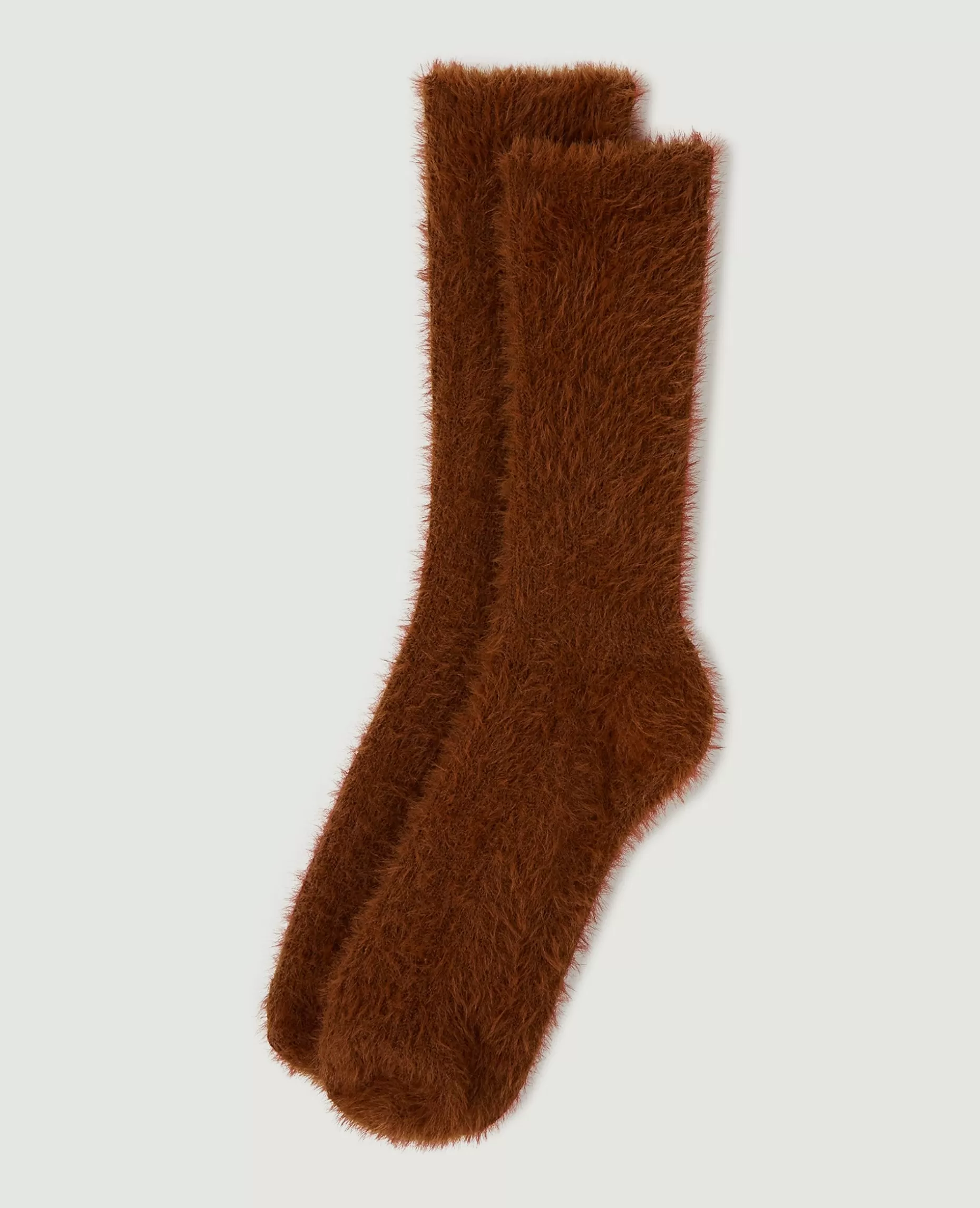 Best Pimkie Paire De Chaussettes En Maille Poilue Et Douce - camel