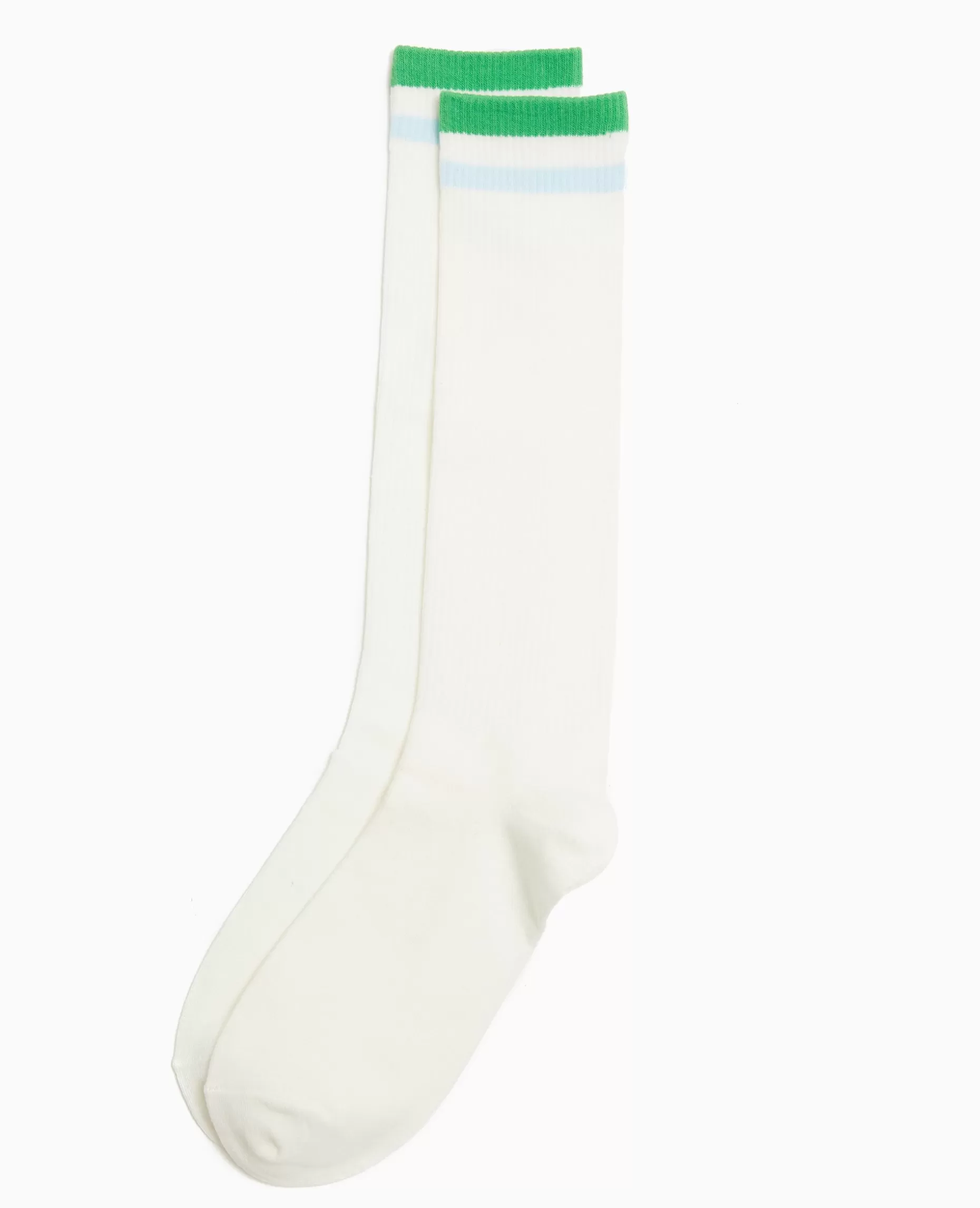 Sale Pimkie Paire De Chaussettes Hautes Avec Bandes Couleur - vert