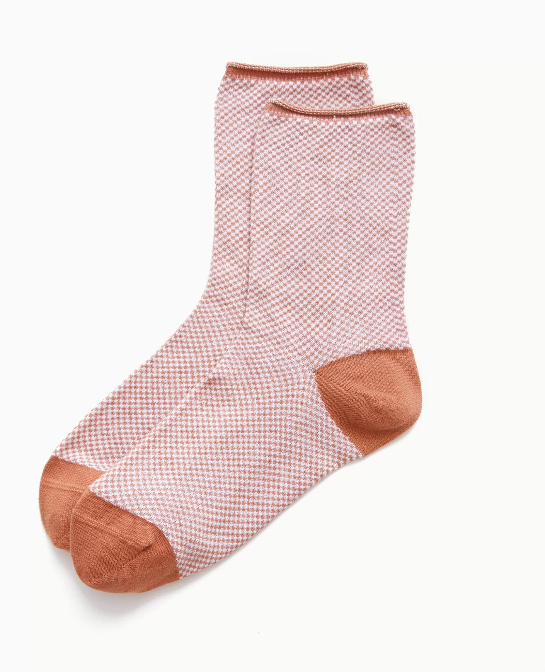 Clearance Pimkie Paire De Chaussettes Mini-damiers - marron