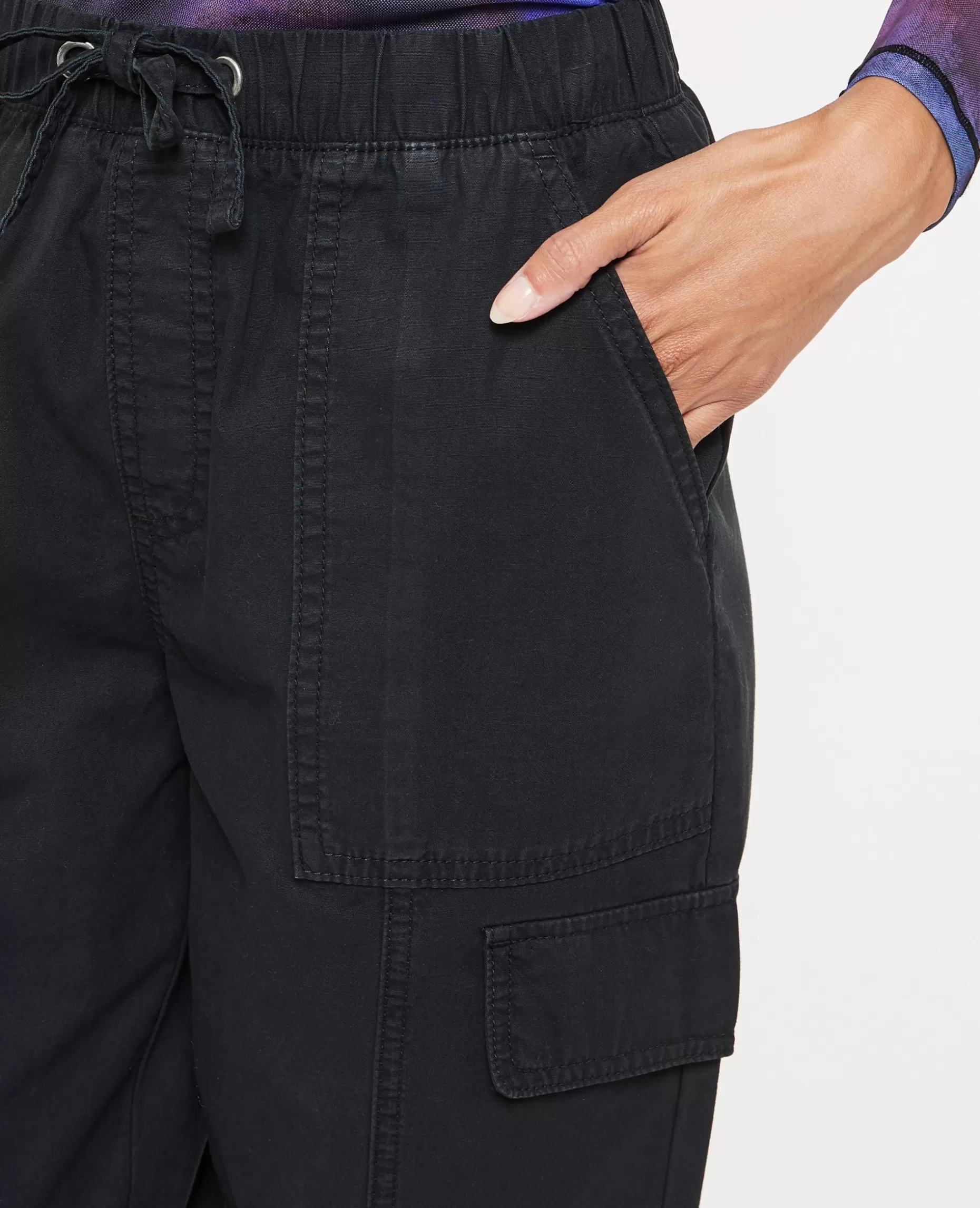 Outlet Pimkie Pantalon Cargo Taille Et Bas élastiqués - noir