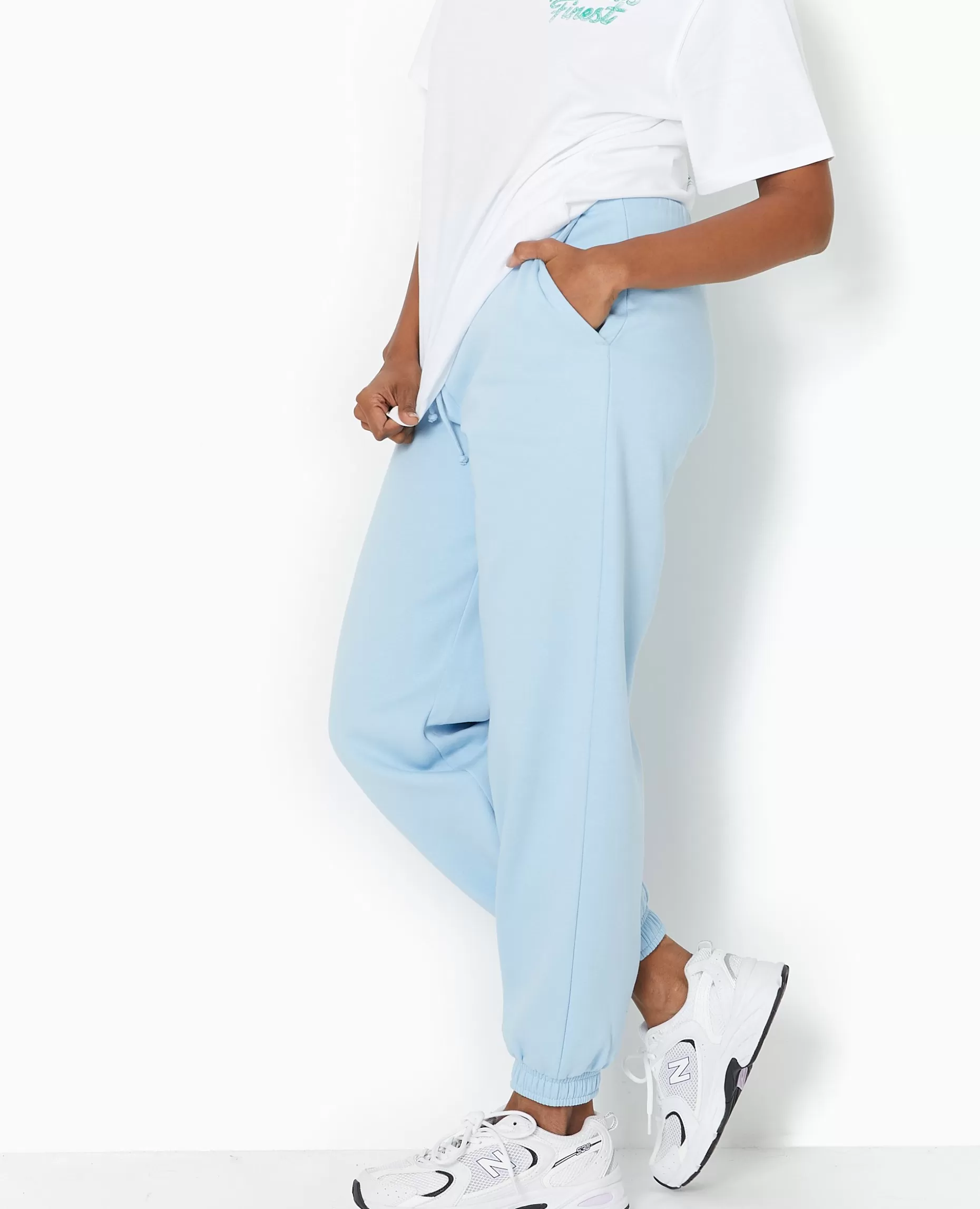 Sale Pimkie Pantalon De Jogging En Molleton - bleu clair