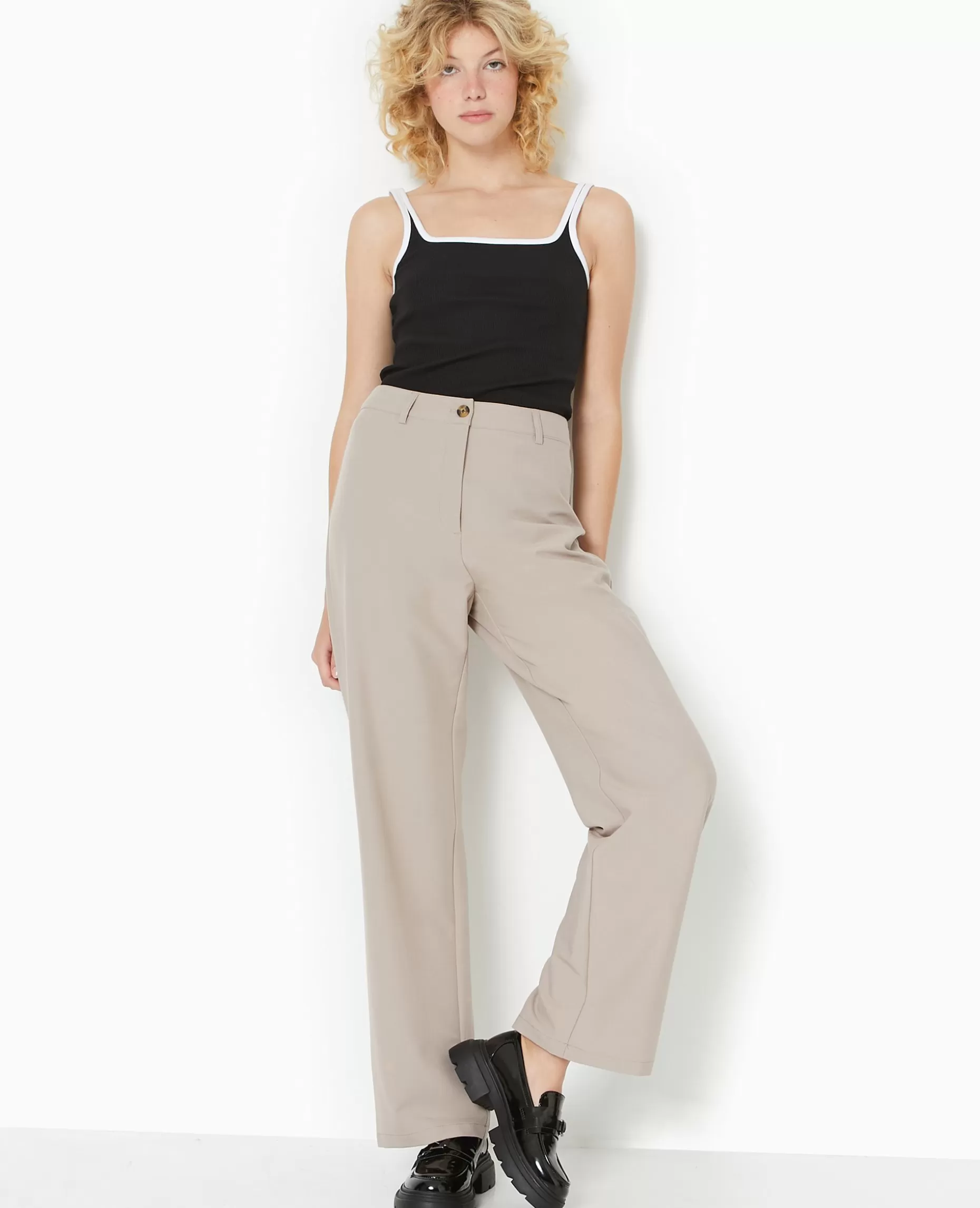 Shop Pimkie Pantalon Droit City - beige