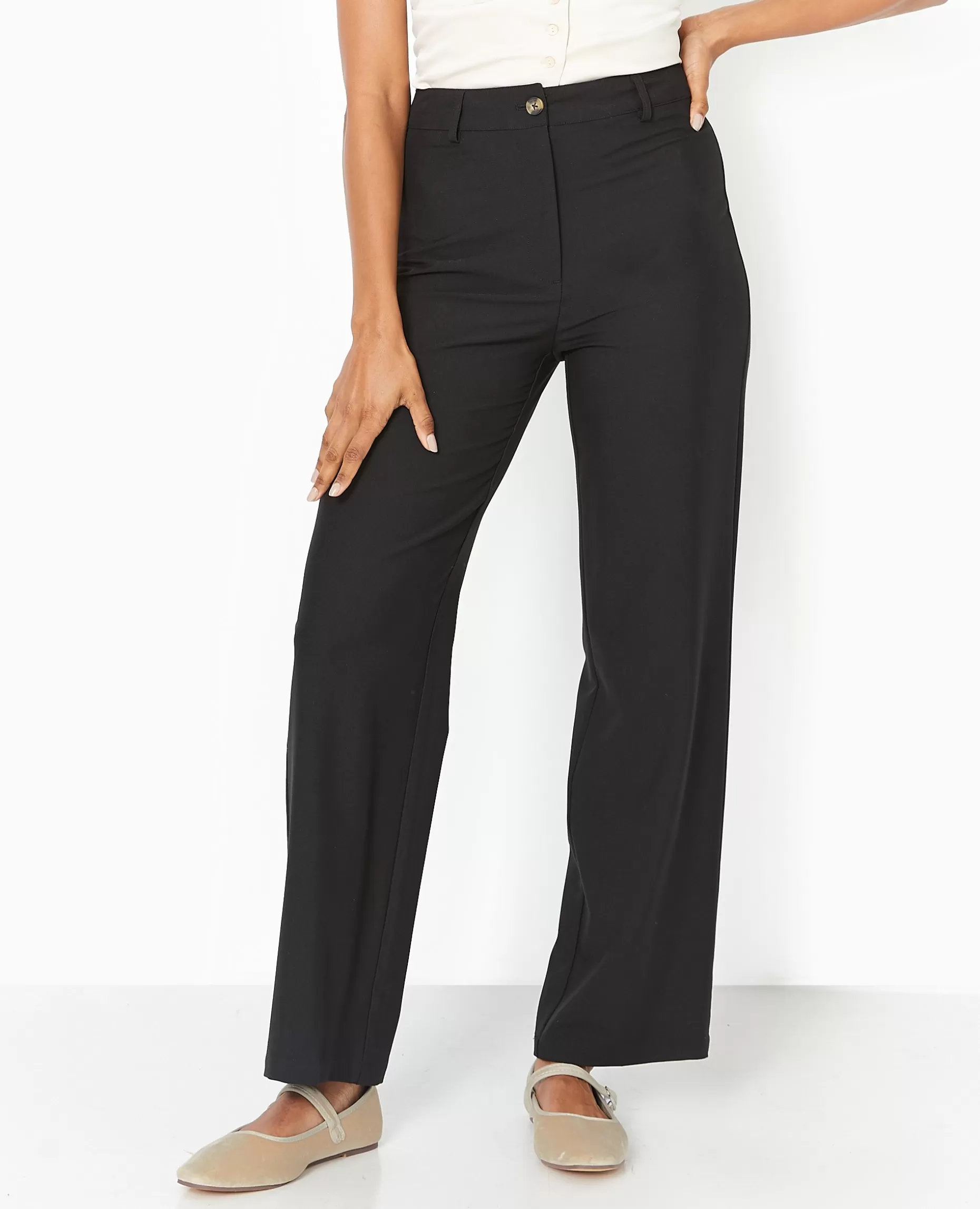 Best Sale Pimkie Pantalon Droit City - noir