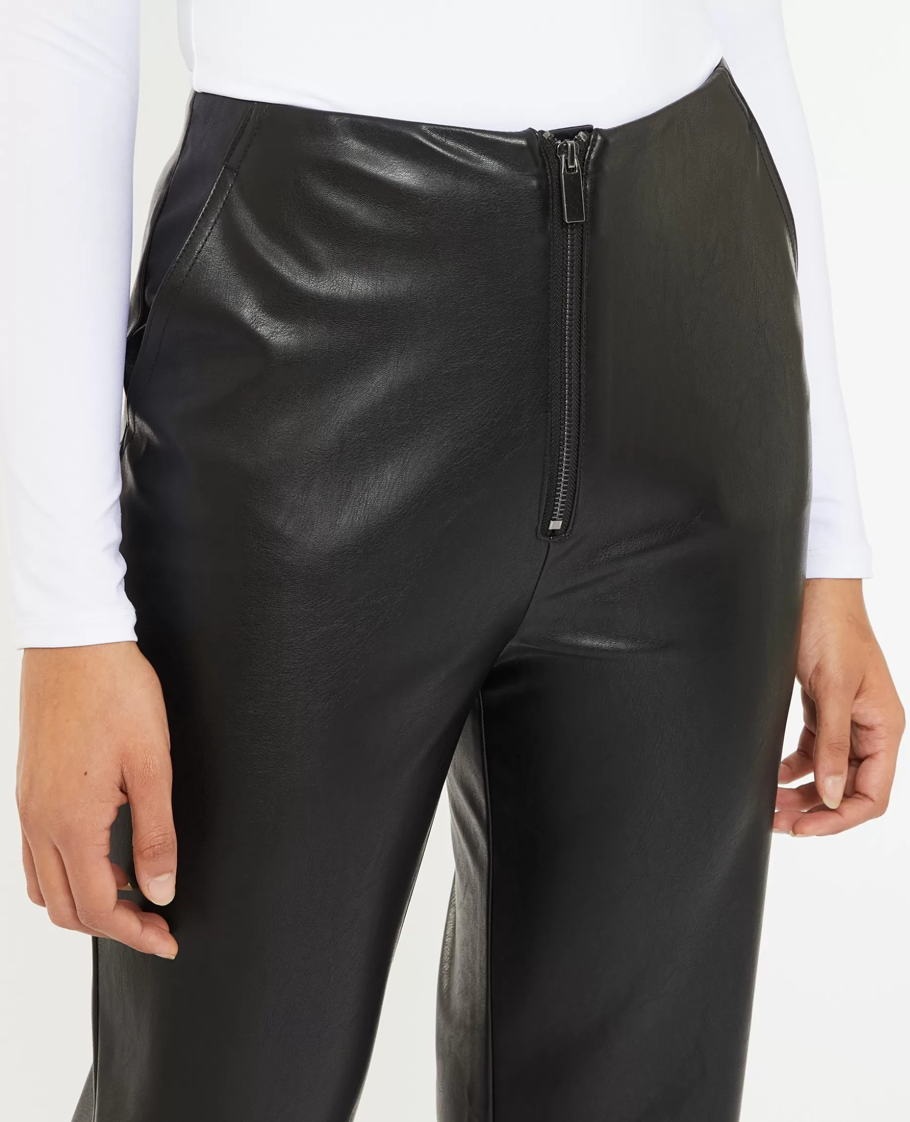 Outlet Pimkie Pantalon Droit En Simili - noir