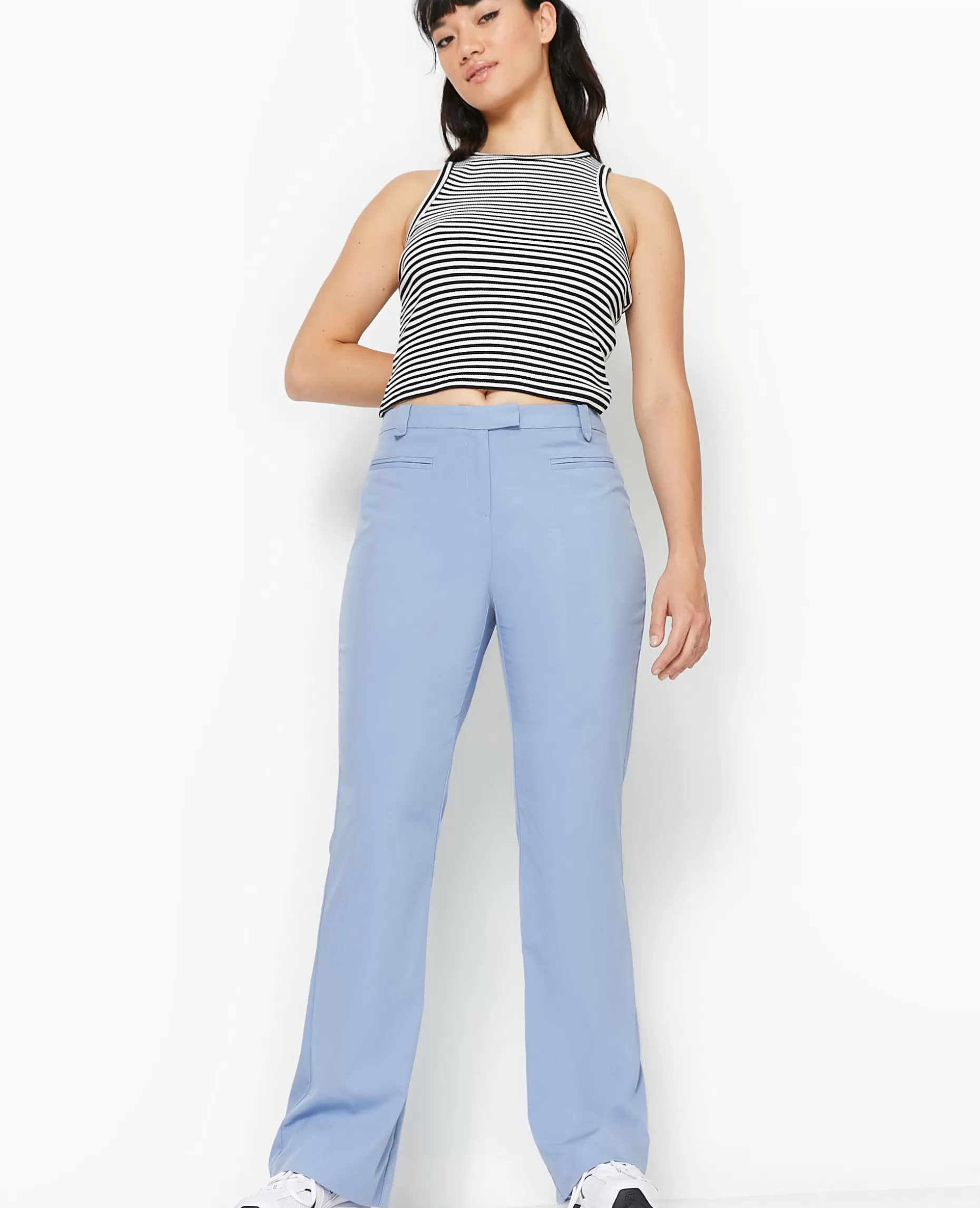 Online Pimkie Pantalon Flare Taille Basse - bleu