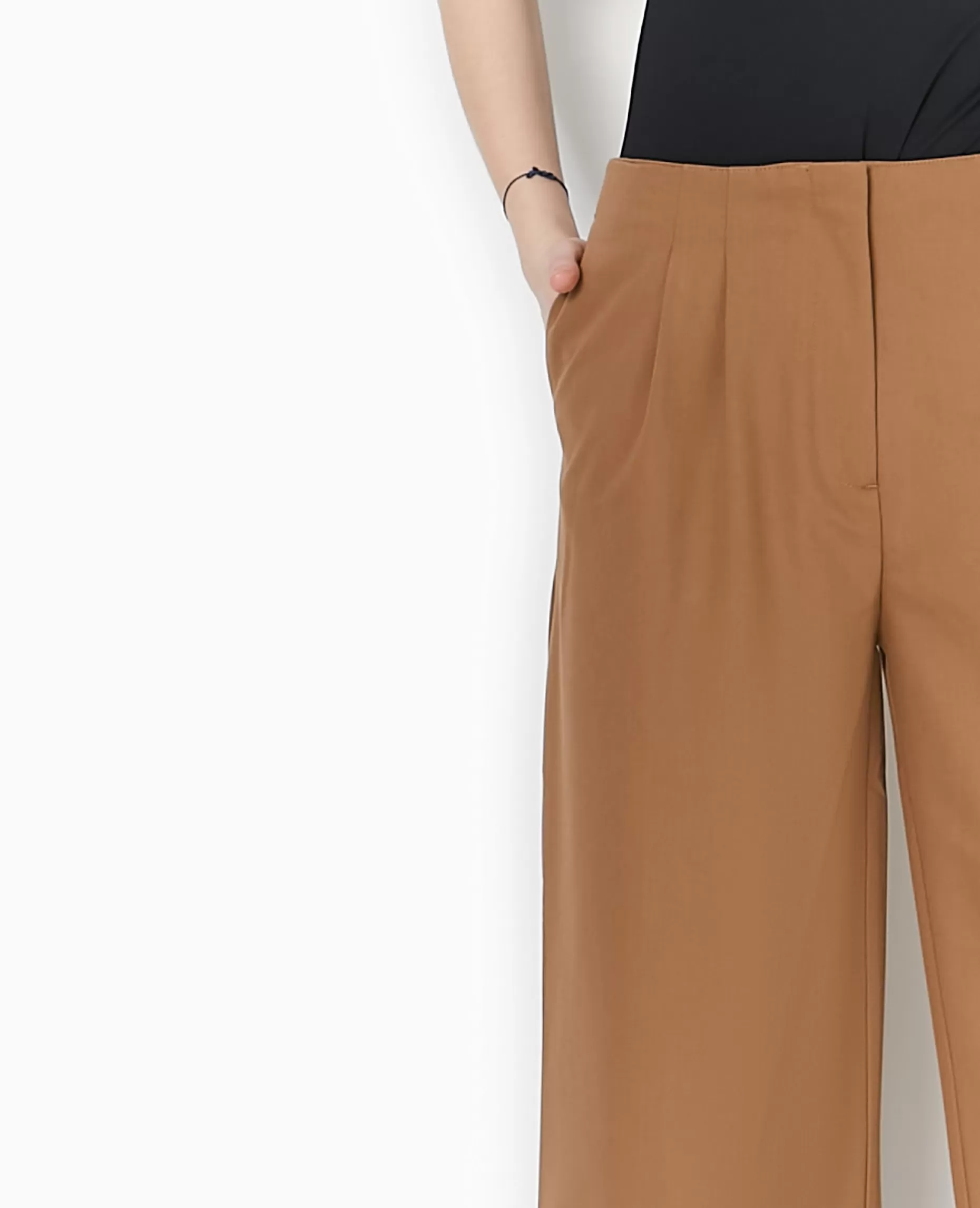 Shop Pimkie Pantalon Large Avec Pinces - Marron