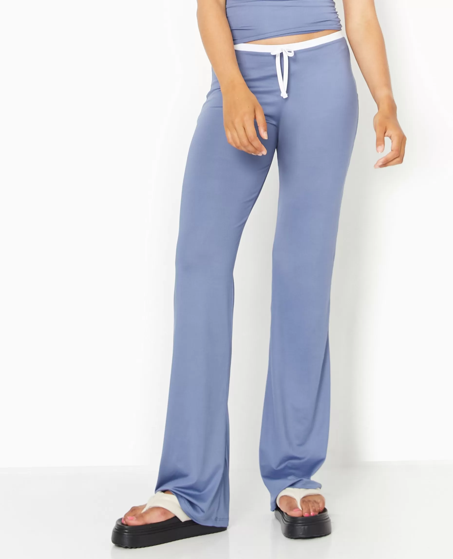 Cheap Pimkie Pantalon Large En Maille Extensible - bleu