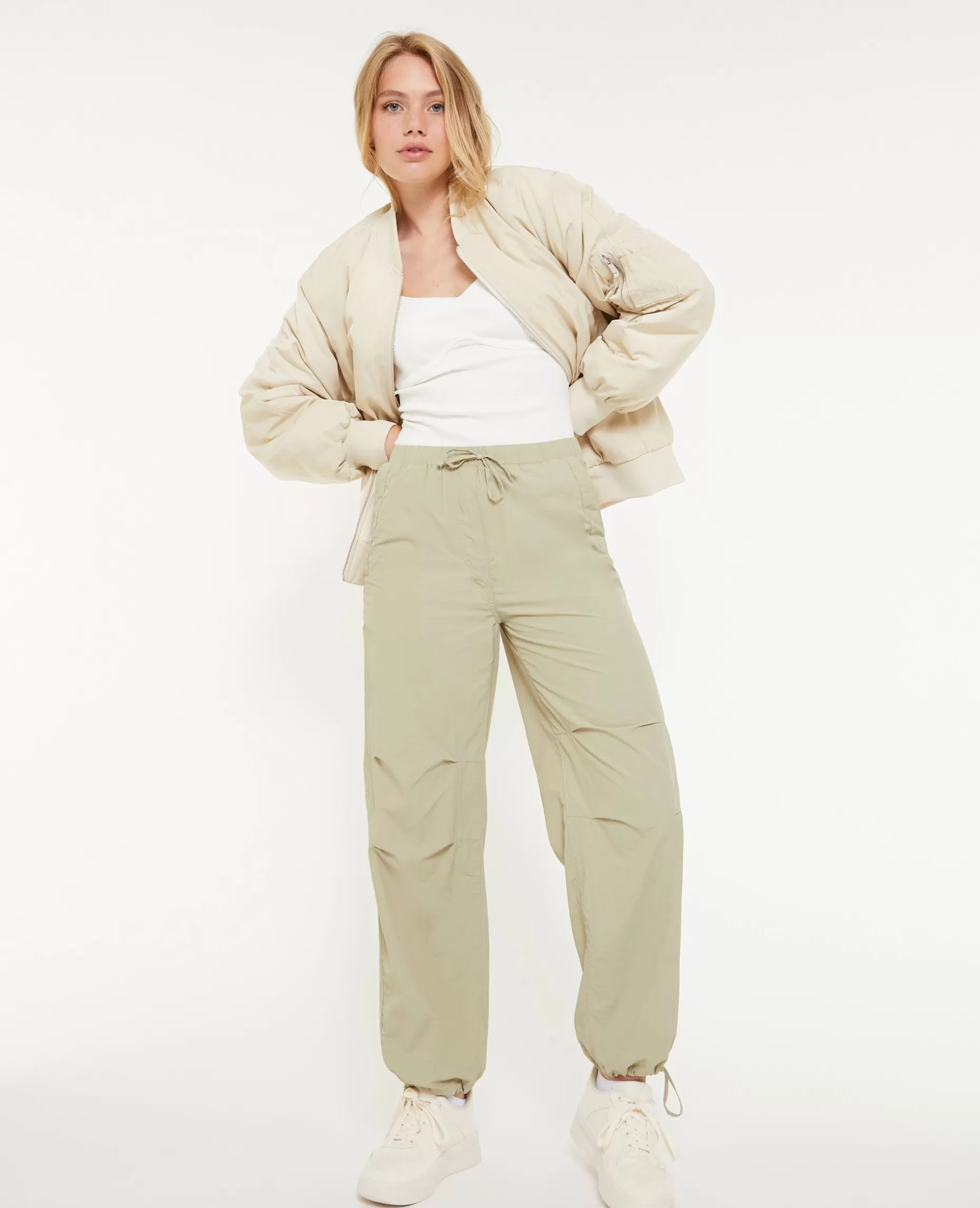 Best Sale Pimkie Pantalon Parachute - vert kaki