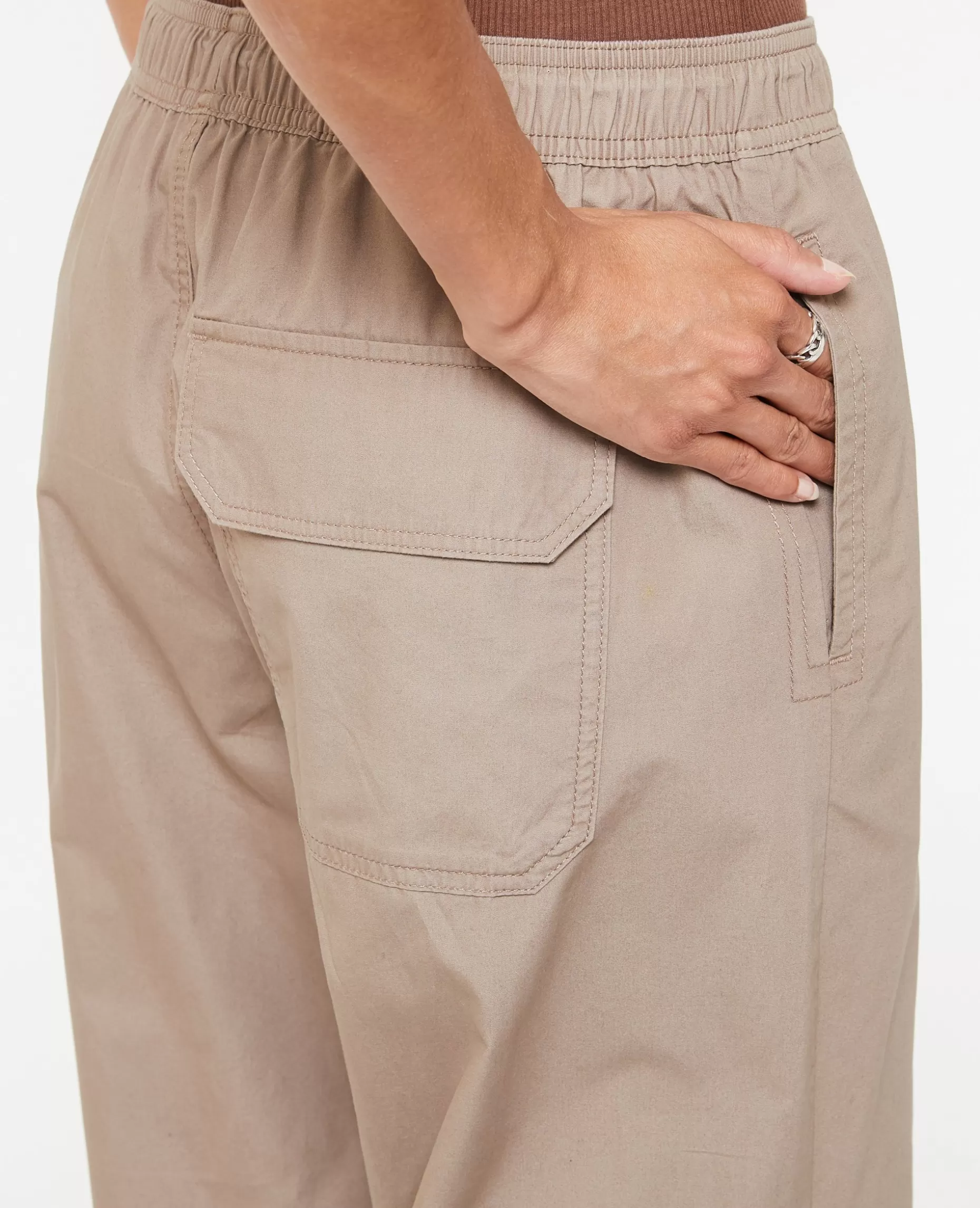 Online Pimkie Pantalon Parachute Ceinture élastiquée - taupe