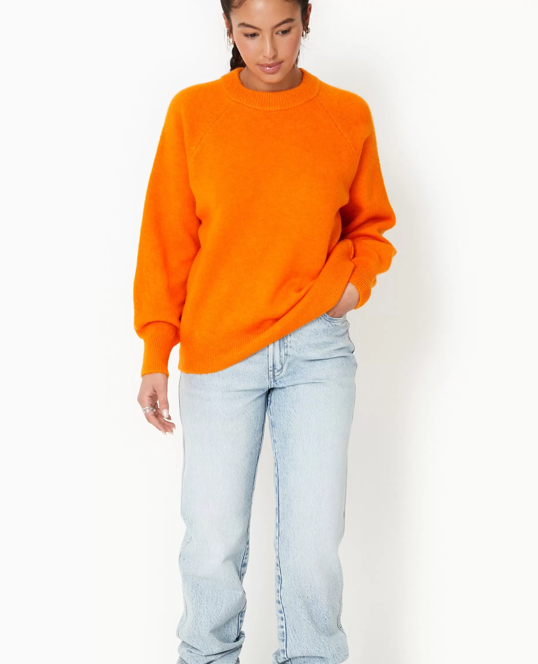 Cheap Pimkie Pull Col Rond Avec Laine - orange