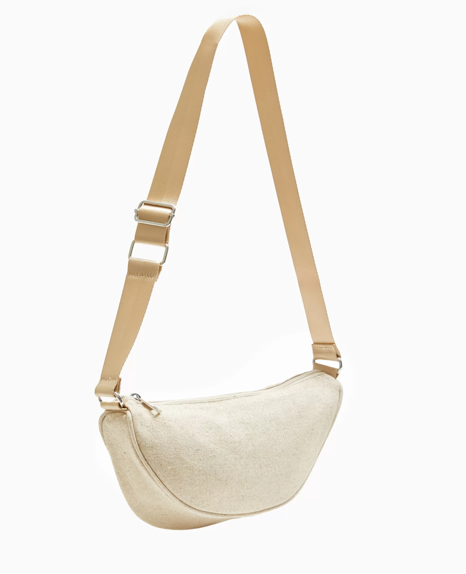 Sale Pimkie Sac Banane En Toile - beige