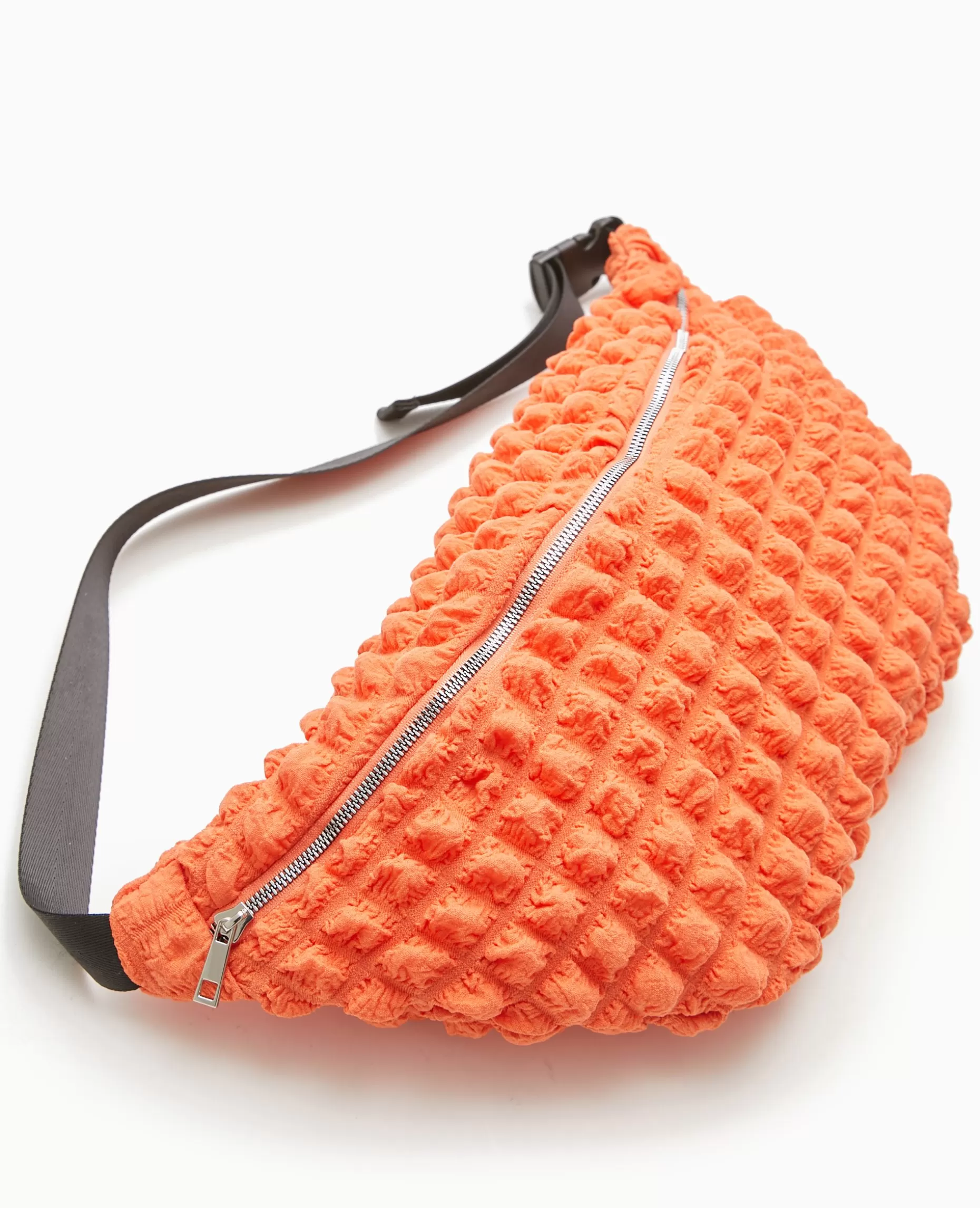 Store Pimkie Sac Banane XXL En Tissu Texturé Gaufré - orange