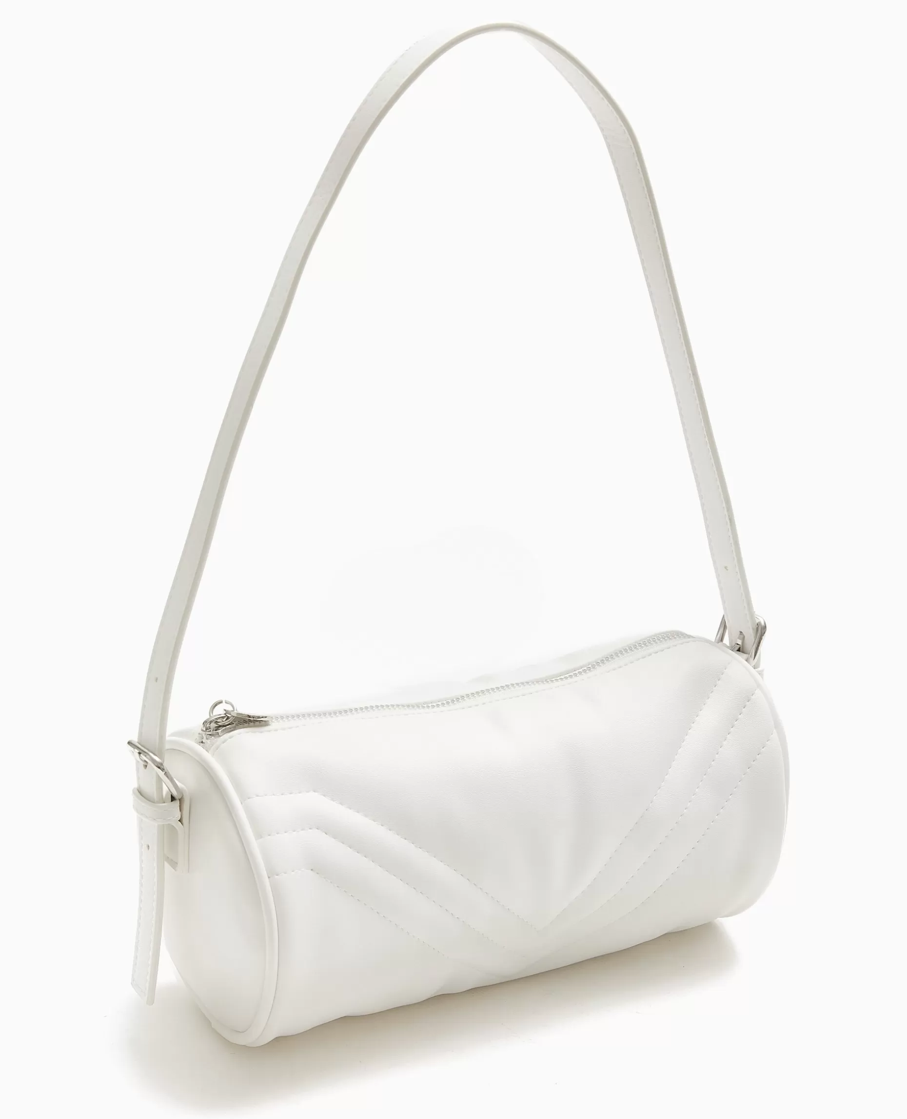 Fashion Pimkie Sac Bowling Avec Jeux De Couture - blanc