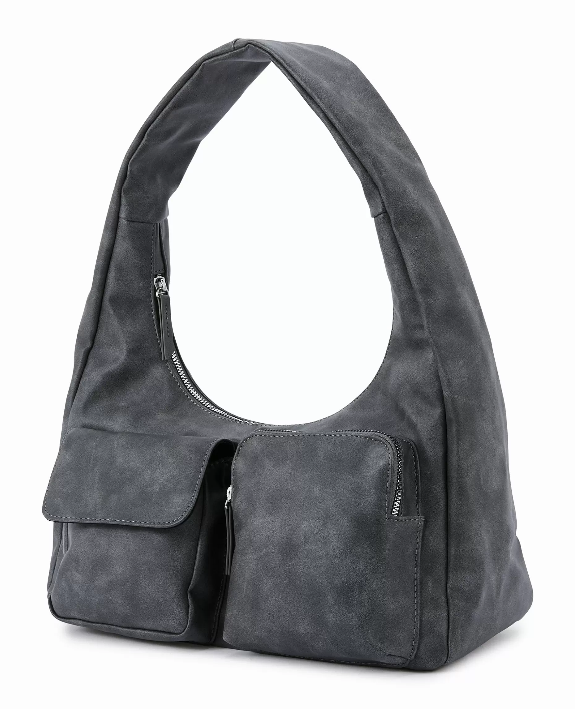 Discount Pimkie Sac Porté épaule En Simili - gris clair