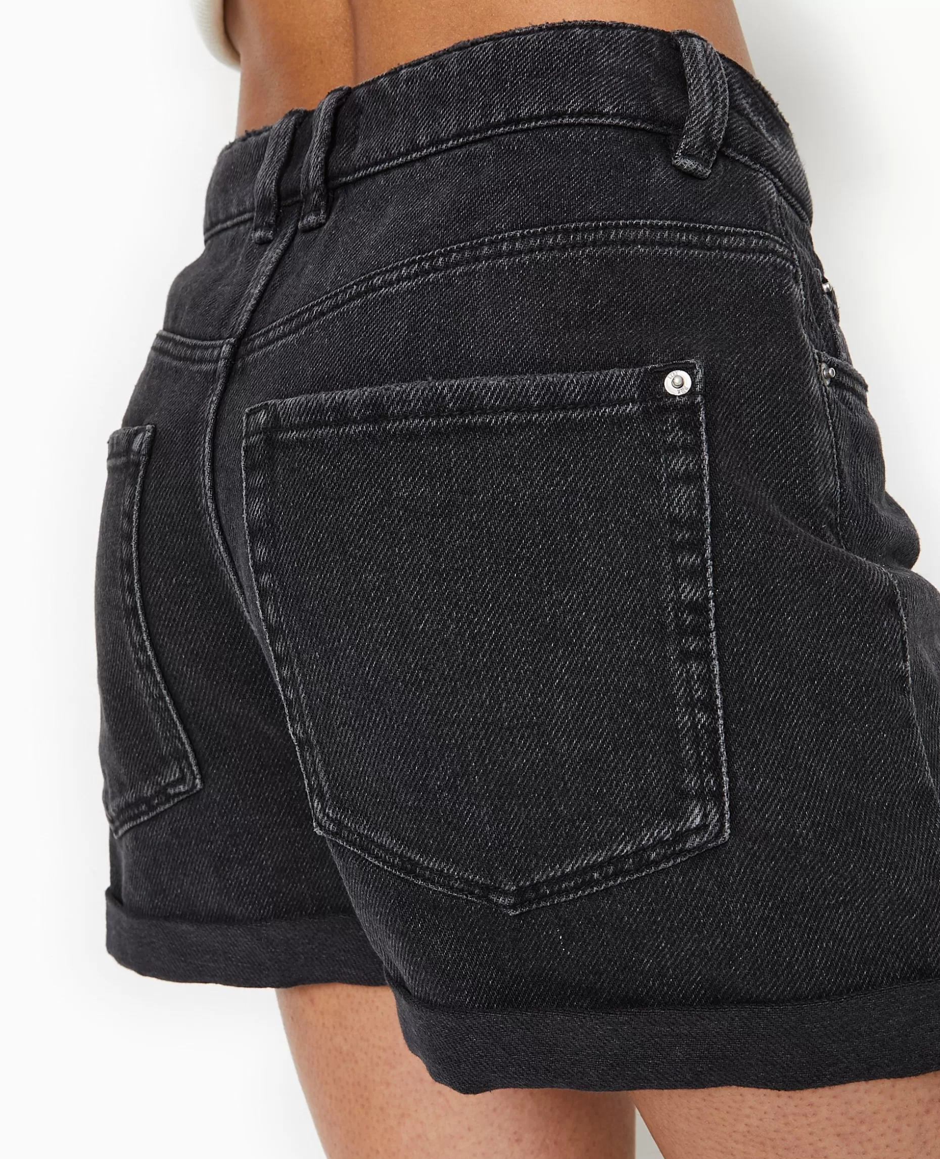 Online Pimkie Short En Jean Taille Haute - noir