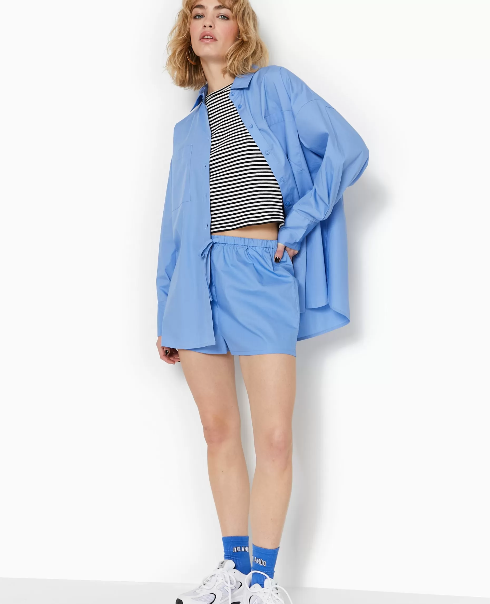 Store Pimkie Short Taille élastiquée Façon Pyjama D'homme - bleu