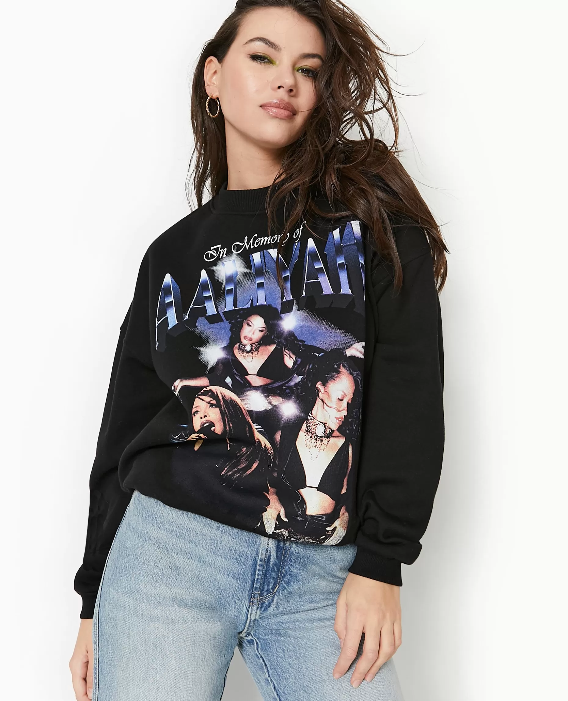 Store Pimkie Sweat Col Rond AALIYAH - noir