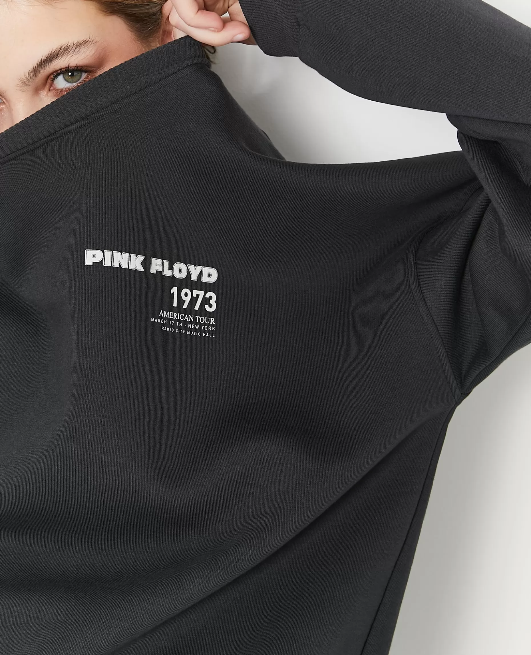 Outlet Pimkie Sweat Col Rond PINK FLOYD - gris foncé