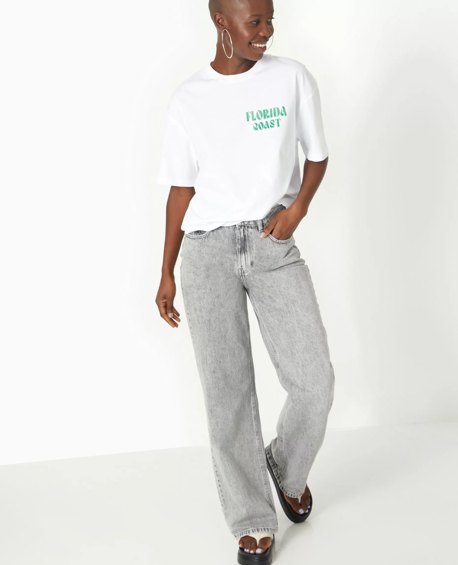 Flash Sale Pimkie T-shirt Oversize Avec Print Devant Et Dos - vert